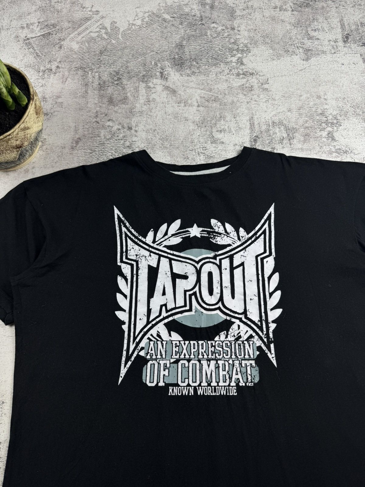 Tapout TAPOUT in Affliction Style Vintage Rap Hip Hop Black Graphic Jersey T Shirt Tee Size US XL / EU 56 / 4 - 5 Thumbnail