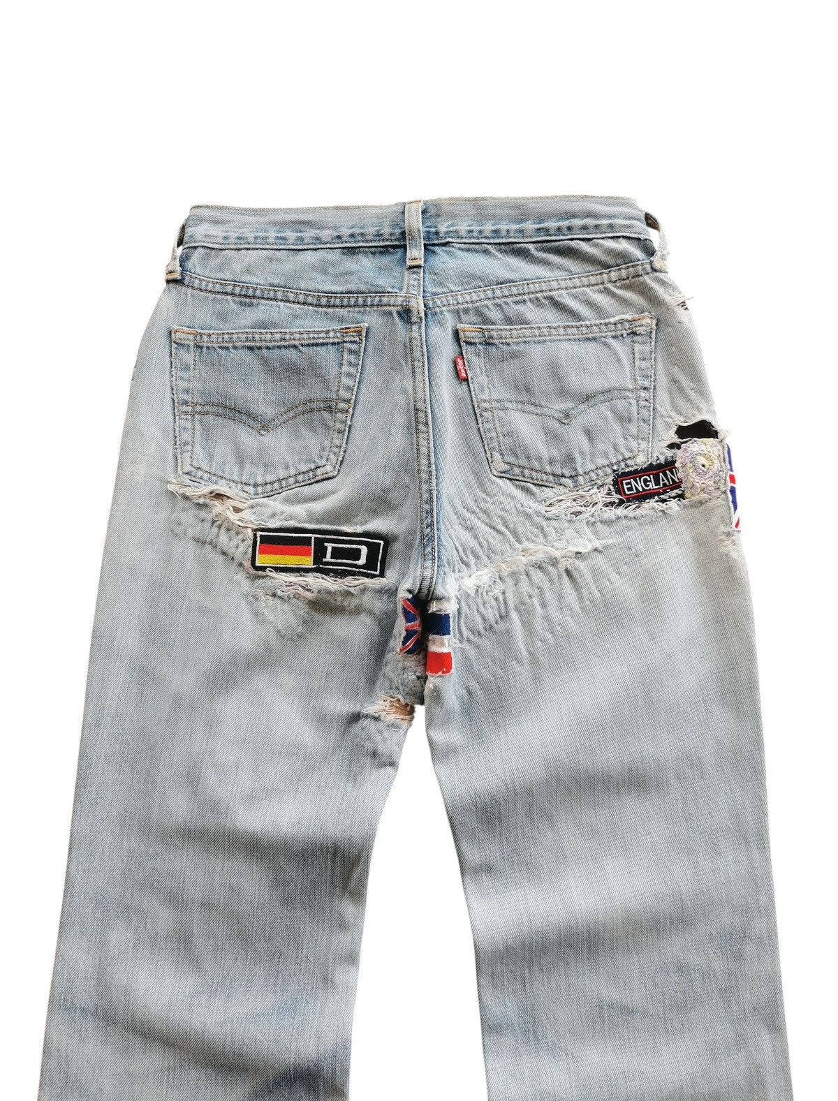 Levi's Streetwear Custom Reworked Vintage Levi's Patchwork Denim 27 Size US 27 - 5 Thumbnail