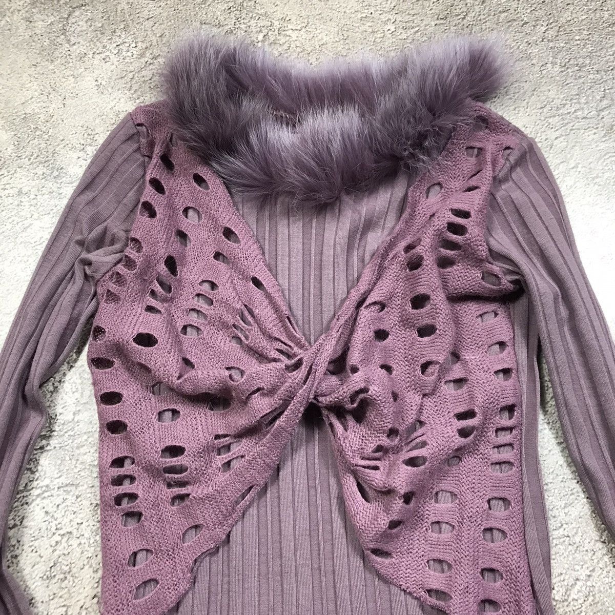Vintage Vintage Y2K Mohair Sweater Oversized Distressed Grunge Alt S Size S / US 4 / IT 40 - 3 Thumbnail
