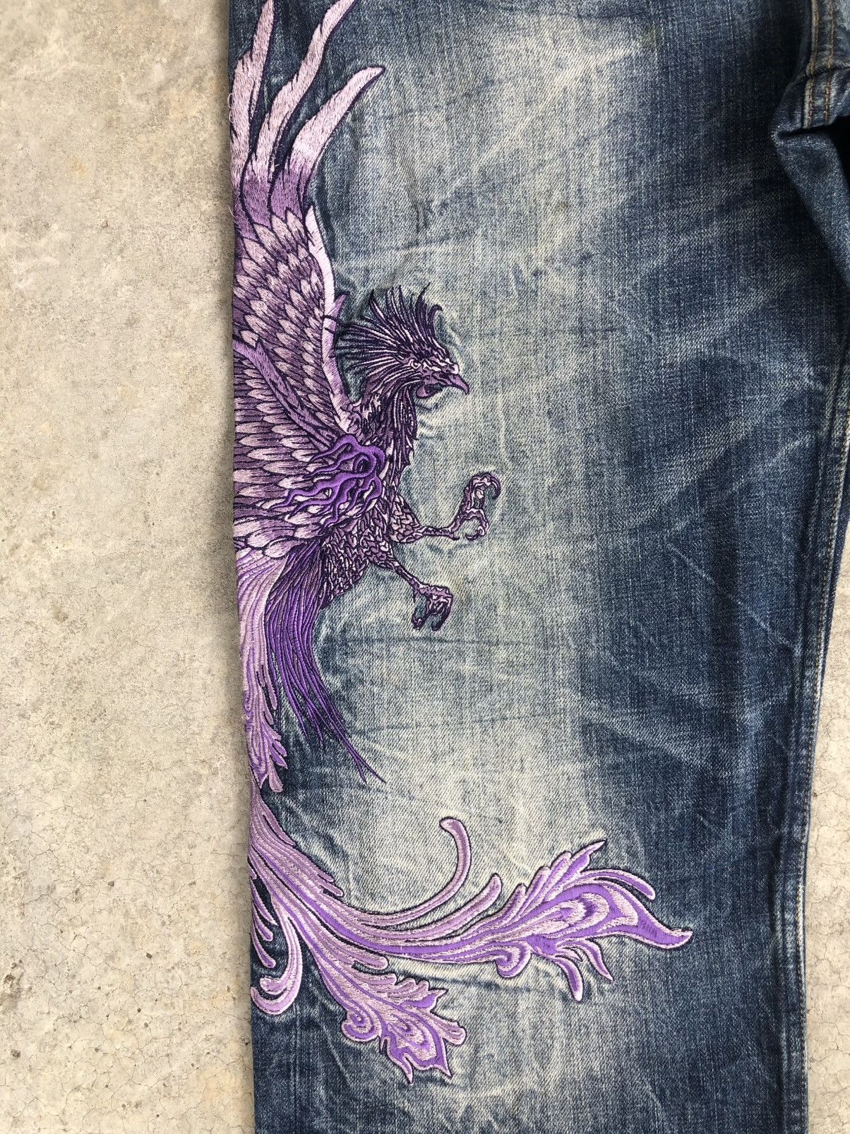 Karakuri Tamashii Karakuri Tamashii Embroidered Phoenix Distressed Size US 34 / EU 50 - 9 Thumbnail