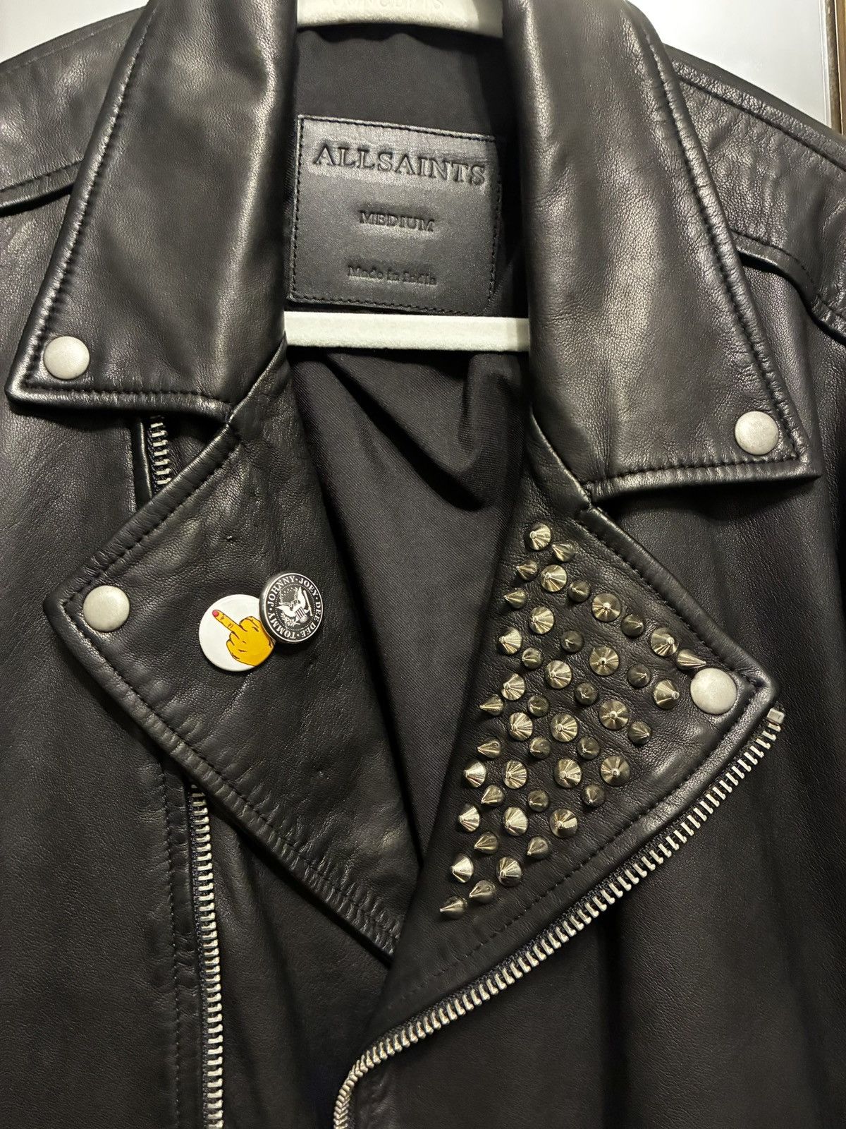 Allsaints All Saints leather biker jacket Size US M / EU 48-50 / 2 - 4 Thumbnail
