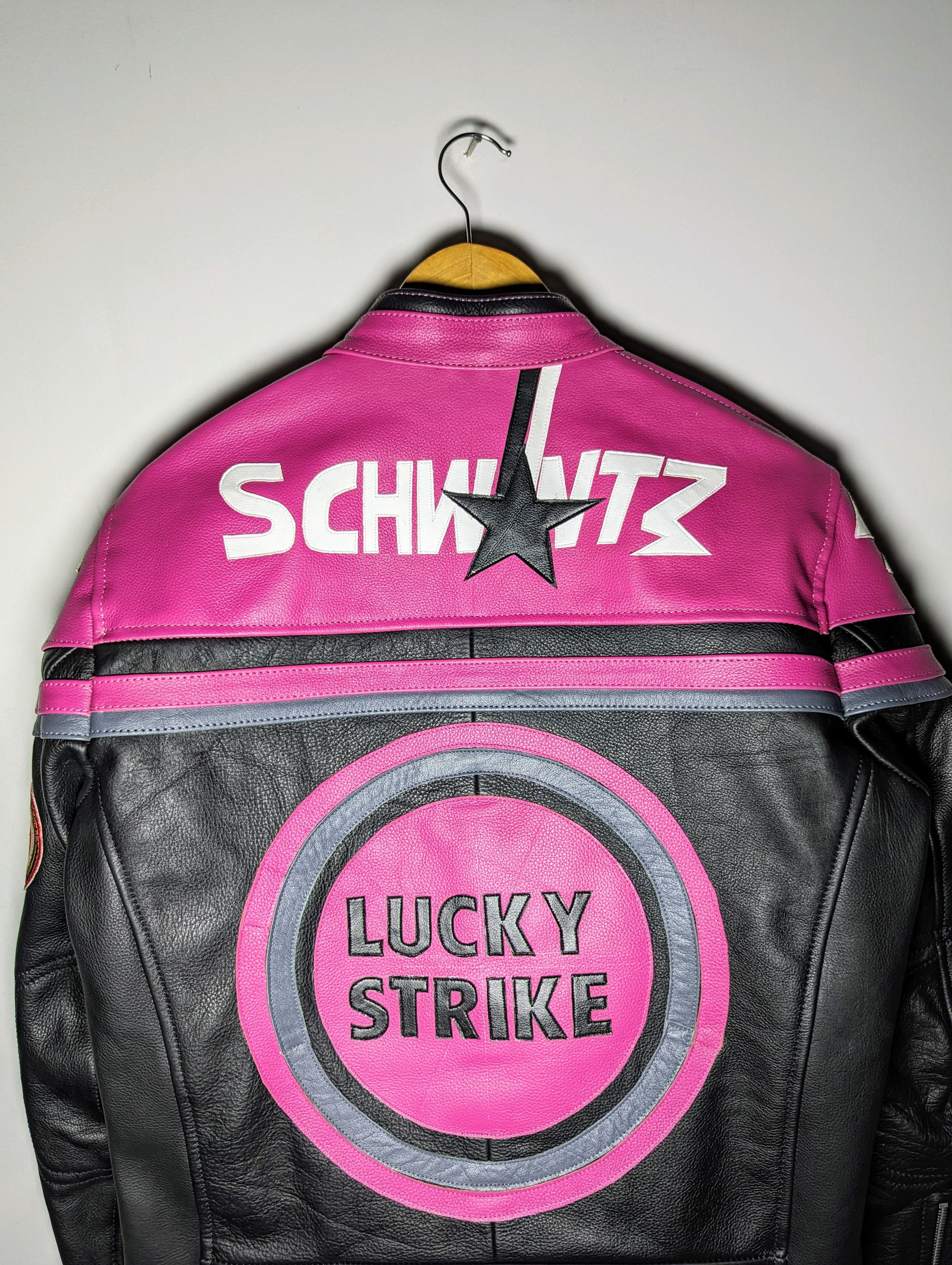Vintage 🔥 LUCKY STRIKE 💸 VINTAGE 90s LEATHER JACKET STREETWEAR Size S / US 4 / IT 40 - 10 Thumbnail