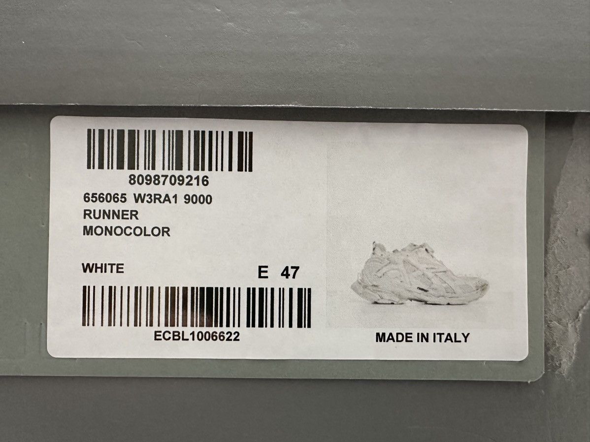Balenciaga Balenciaga Runner White Made In Italy Size US 14 / EU 47 - 9 Thumbnail