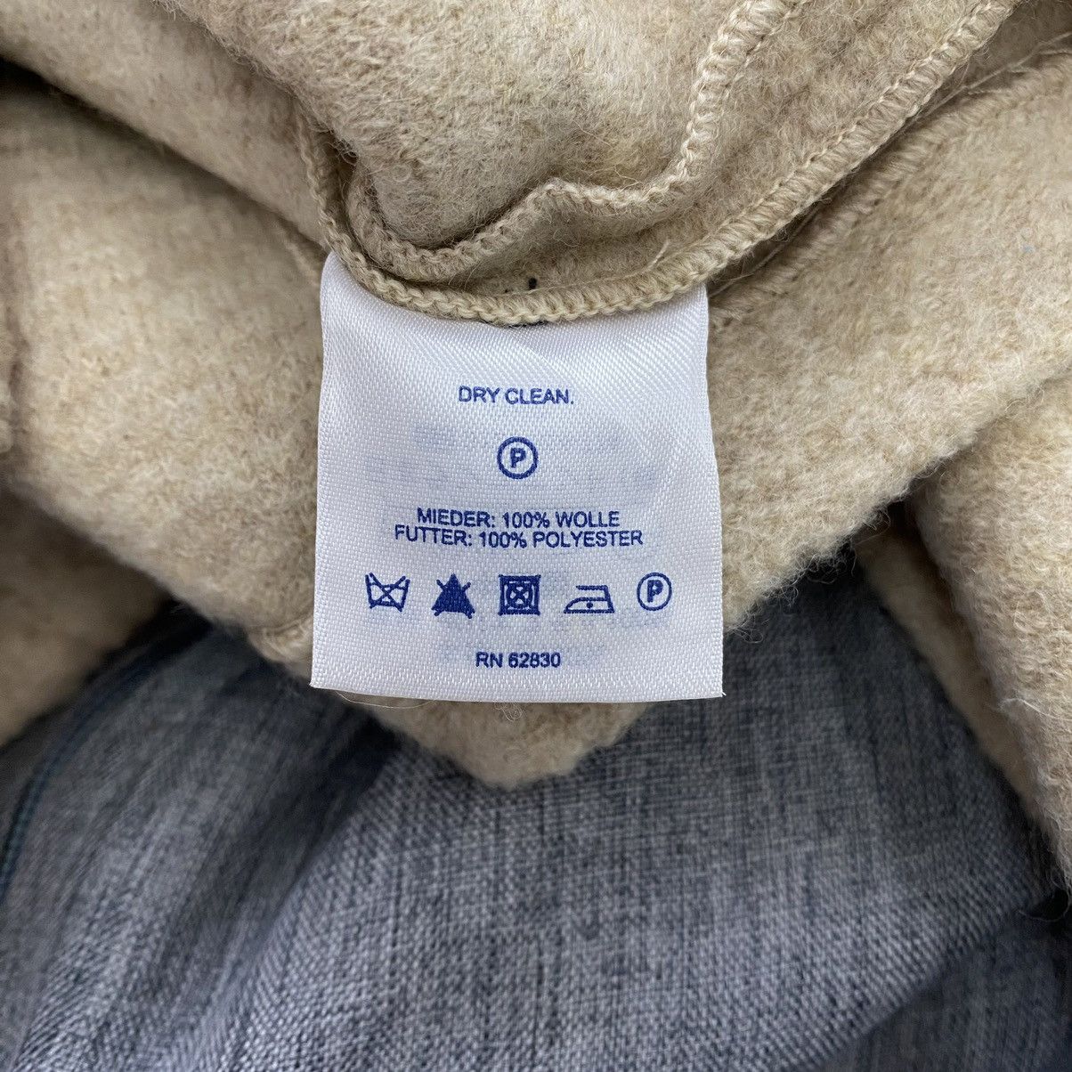 Lands' End Vintage LAND’S END Wool Beige Short Blazer Coat Size S / US 4 / IT 40 - 7 Thumbnail