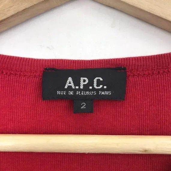 A.P.C. Vtg A.P.C Rue De FLEURUS PARIS APC Minimalist Red Tee Shirt Size US M / EU 48-50 / 2 - 4 Thumbnail