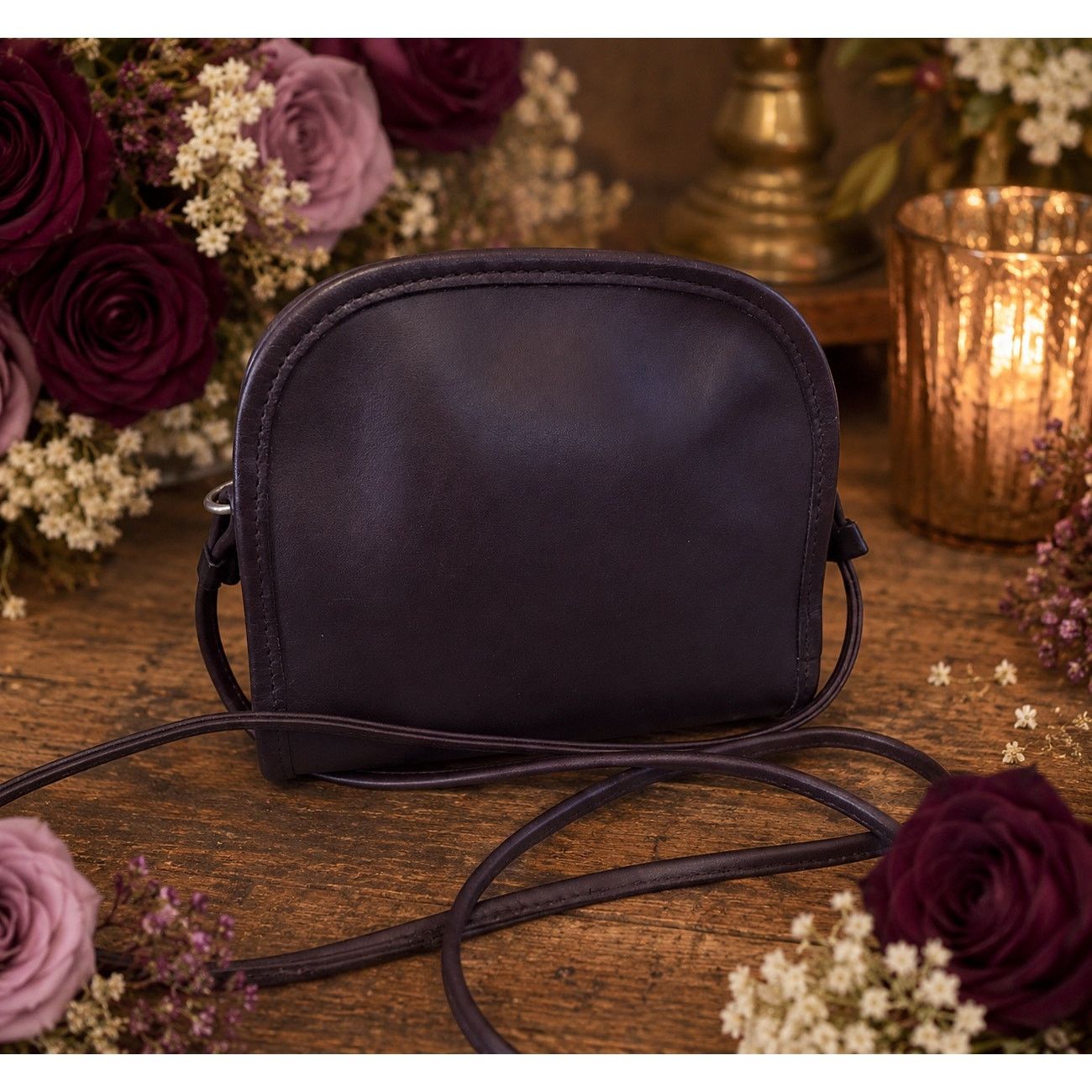 Coach RARE Vintage Coach Abbie Zip Crossbody – Dark Purple Leather Size ONE SIZE - 1 Thumbnail