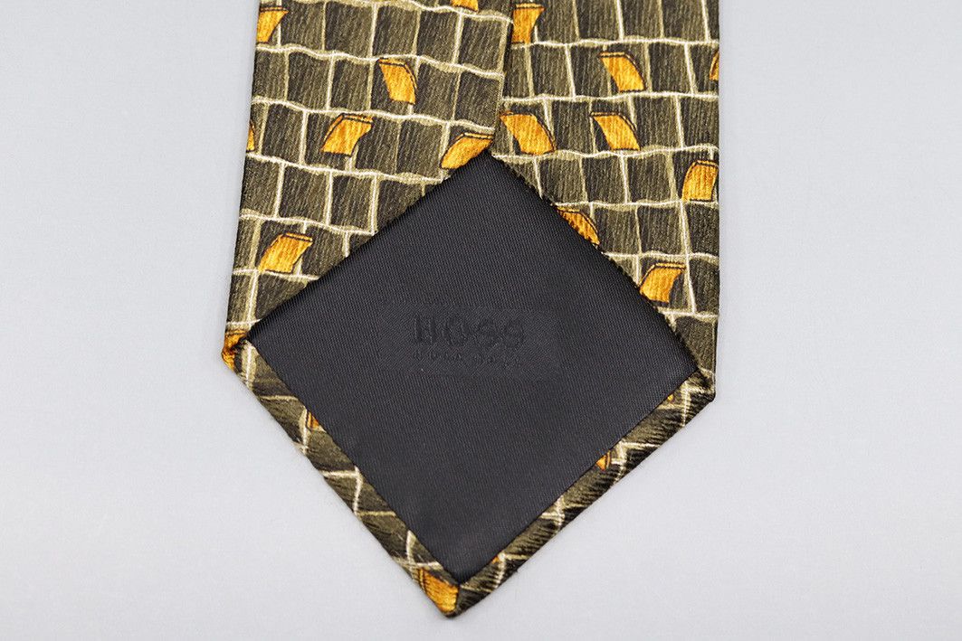 Hugo Boss Vintage Hugo Boss Italian Silk Tie – Olive Green Size ONE SIZE - 3 Thumbnail