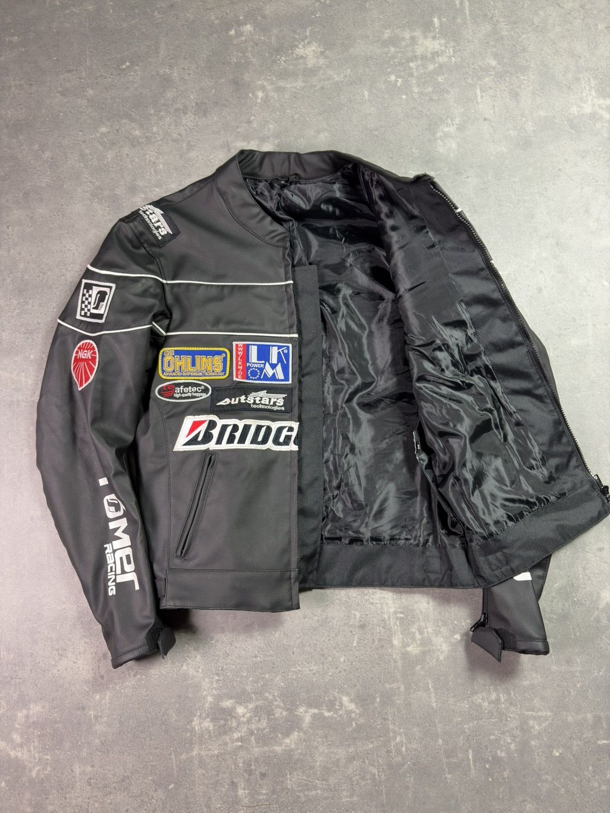 NASCAR Roleff Bridgestone Castrol Logos Racing Jacket Moto PVC M Size US M / EU 48-50 / 2 - 11 Thumbnail