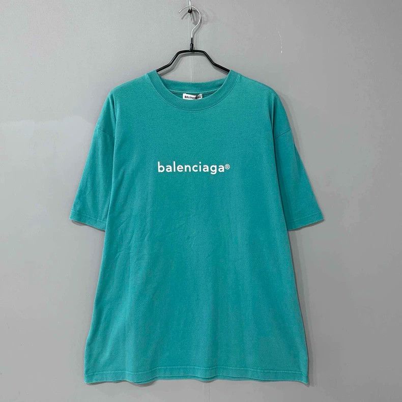 Balenciaga Balenciaga Lake water green mailbox logo short sleeve Size US S / EU 44-46 / 1 - 1 Thumbnail