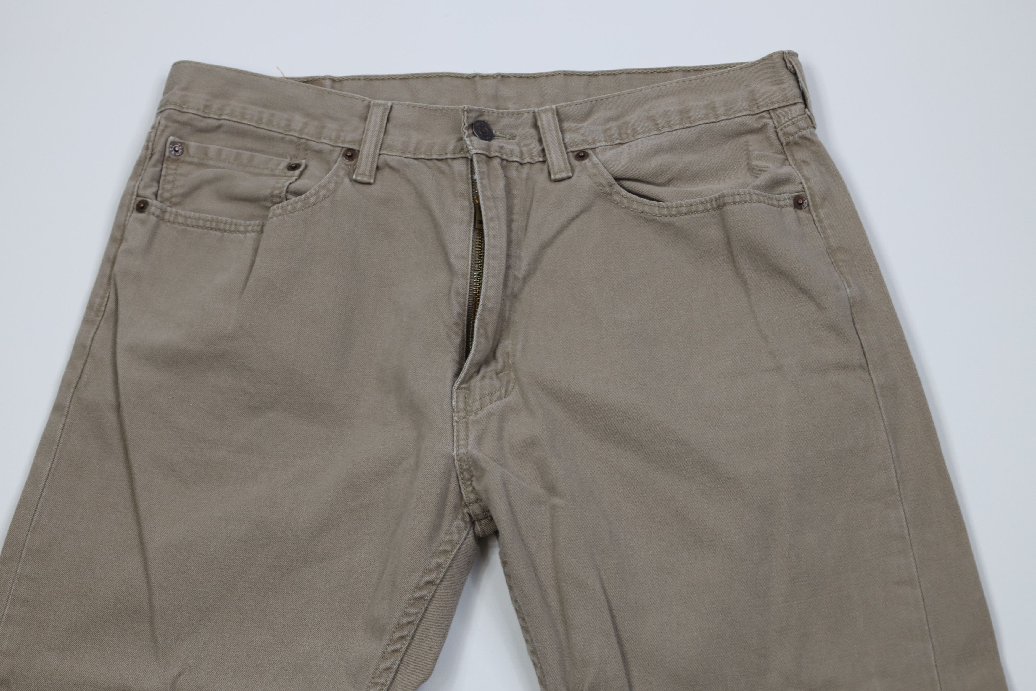 Levi's Vintage Y2K Levis 505 Regular Straight Leg Denim Jeans Beige Size US 36 / EU 52 - 2 Thumbnail