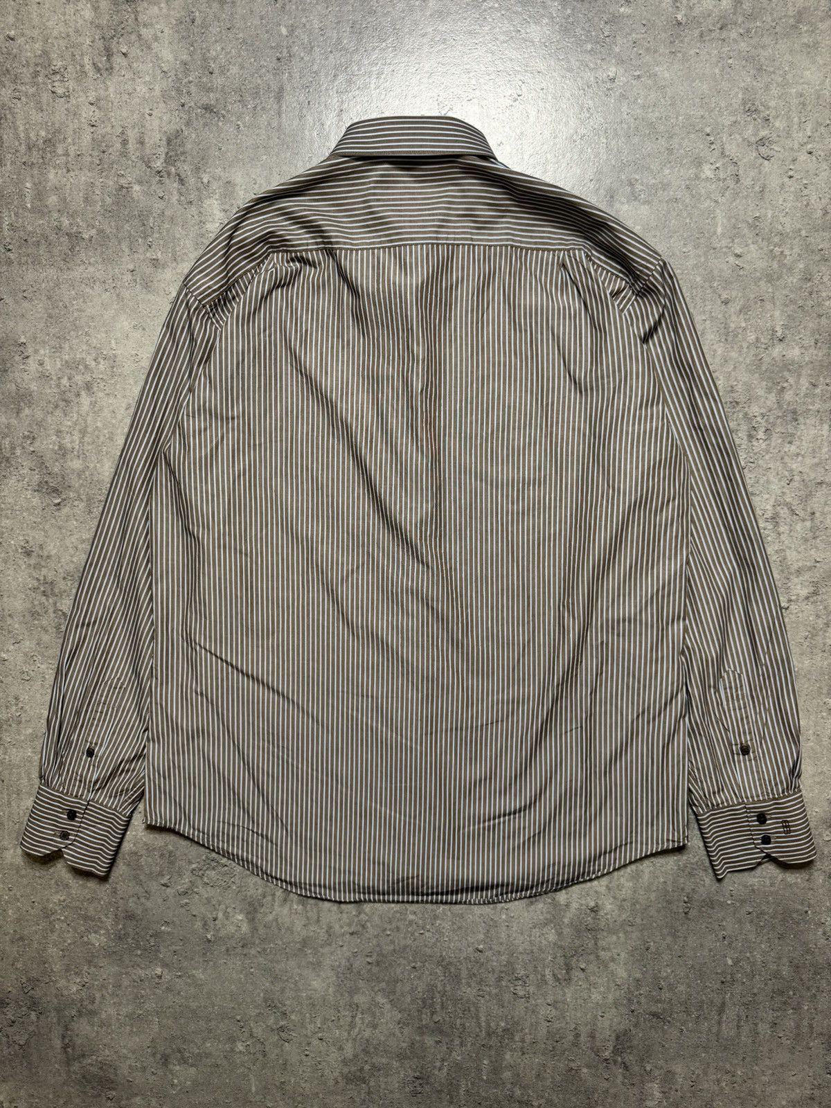 Balenciaga Vintage Balenciaga Striped Button Up Shirt Size US L / EU 52-54 / 3 - 3 Thumbnail