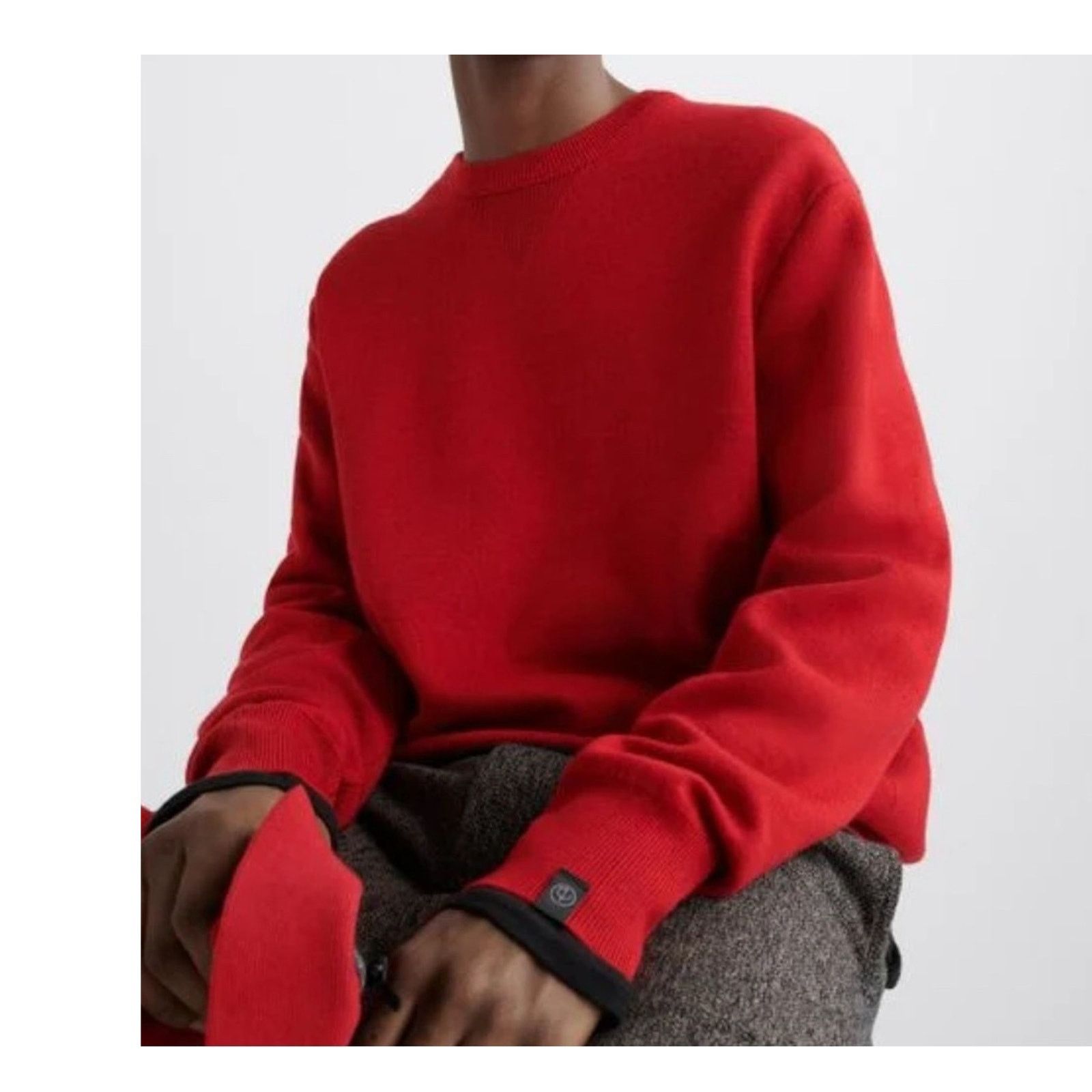 Rag & Bone York Poppy Red Knit Pullover Sweater M Wool Blend Crewneck Size US M / EU 48-50 / 2 - 1 Thumbnail