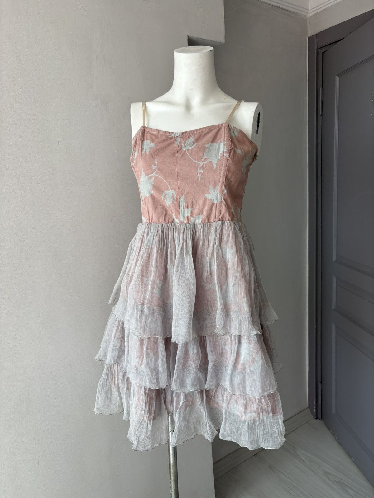 Vintage Jeff Gallano silk dress Size L / US 10 / IT 46 - 1 Thumbnail