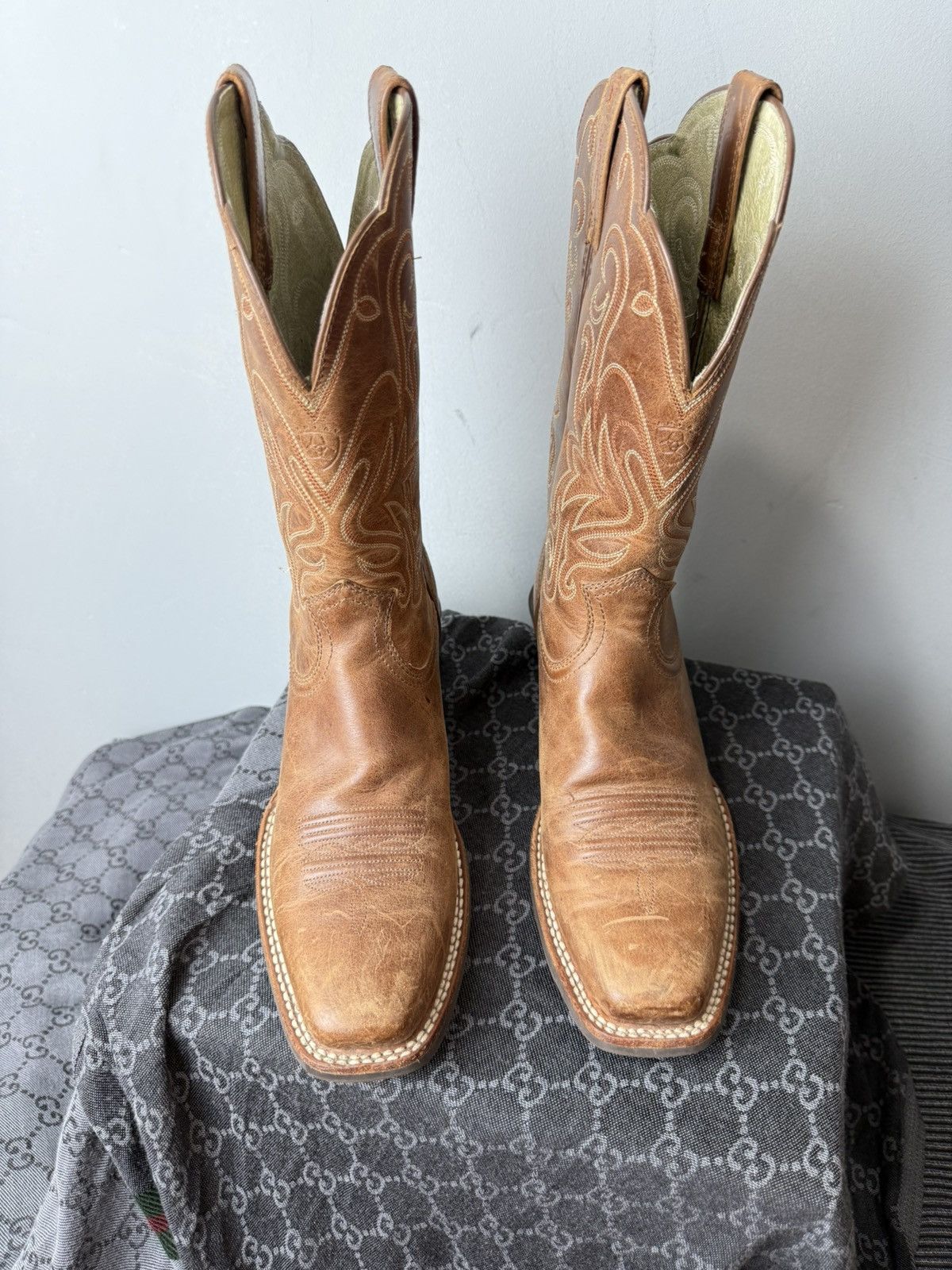 Cowboy Equipment 💥Rare! Vintage Ariat Western Leather Cowboy Boots Size US 8 / EU 41 - 4 Thumbnail