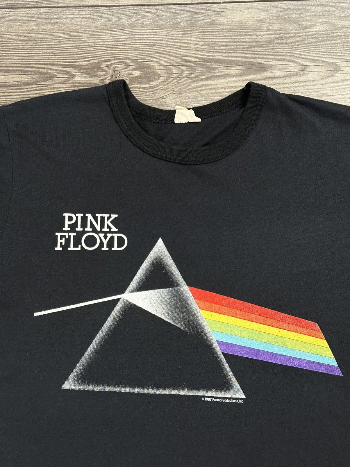 Band Tees × Vintage Vintage 80’s Pink Floyd Dark Side Of The Moon Ringer T Shirt Size US M / EU 48-50 / 2 - 3 Thumbnail