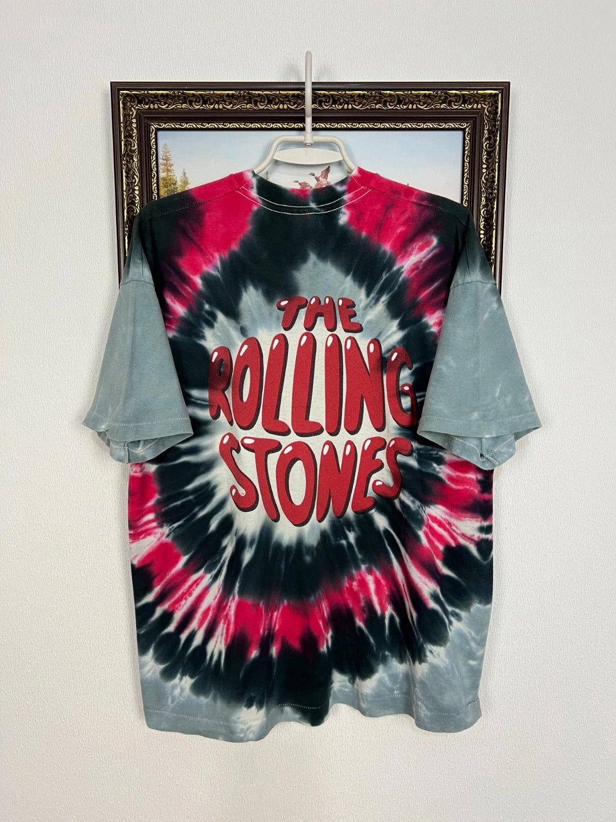 Vintage Vintage 90's The Rolling Stones Voodoo Lounge Tye Dye Shirt Size US XL / EU 56 / 4 - 6 Thumbnail