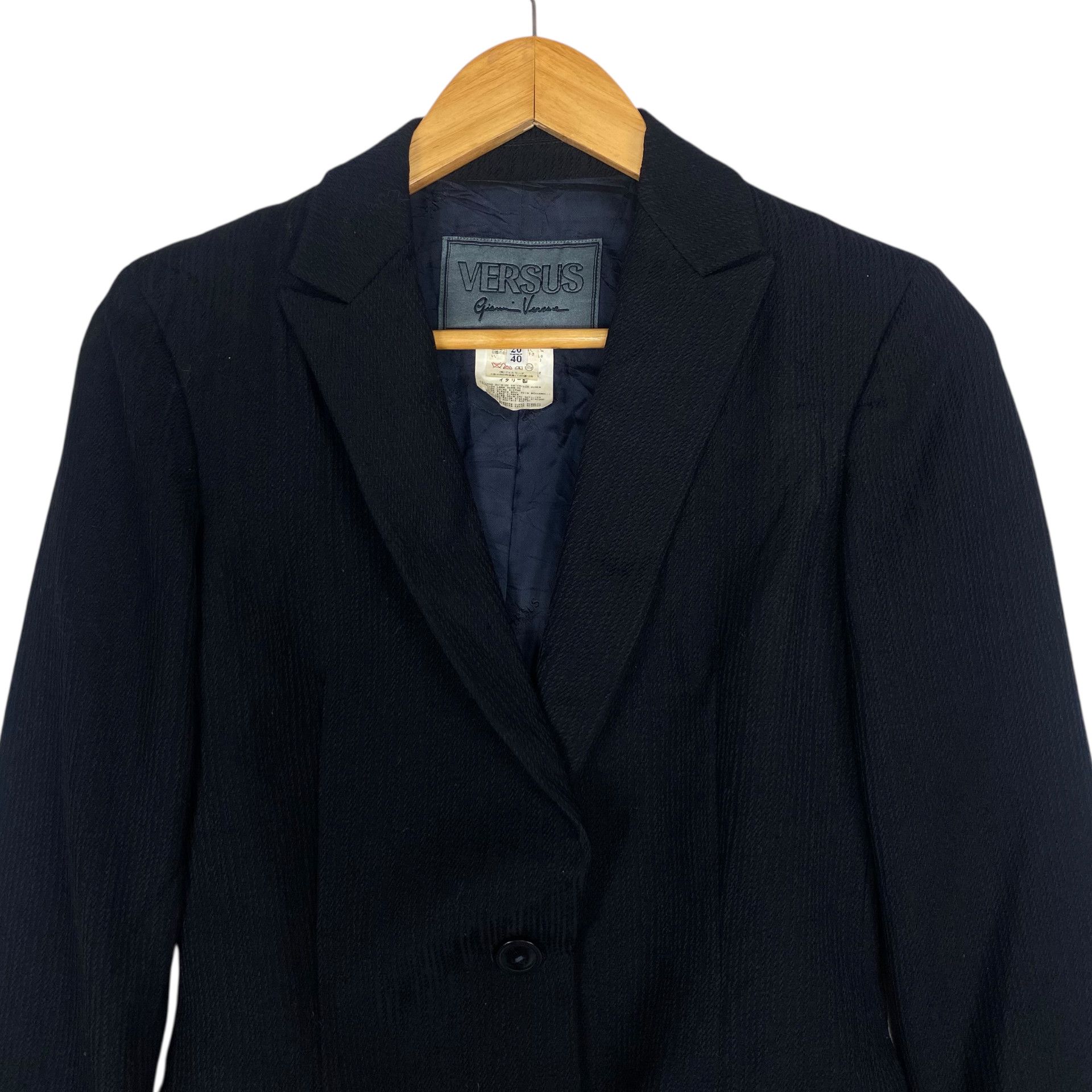Versace 💥VERSACE RICH BLACK BLAZER JACKET Size S / US 4 / IT 40 - 4 Thumbnail