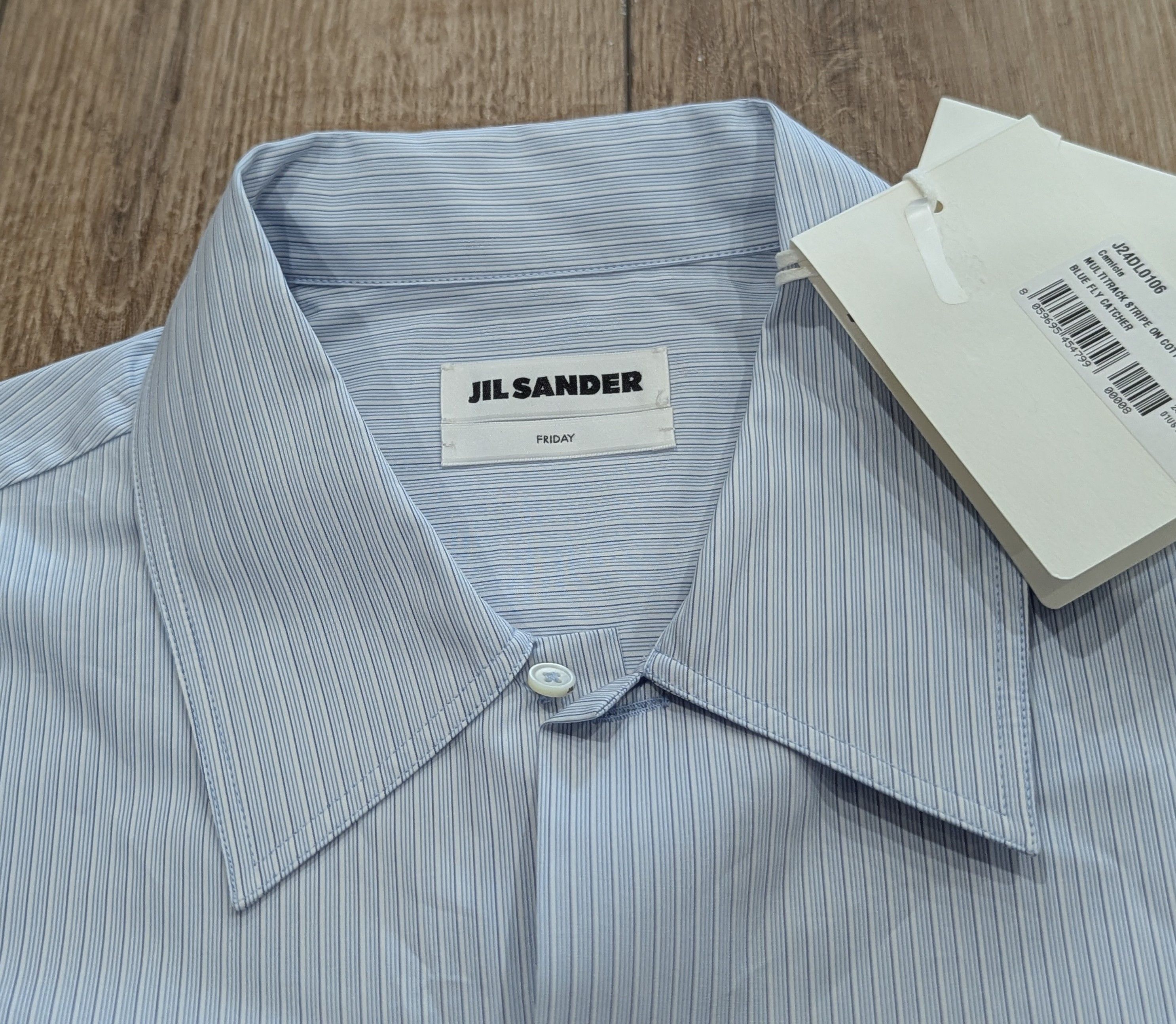 Jil Sander JIL SANDER Friday A.M Button Up Shirt Blue Fly 40 US Medium Size US M / EU 48-50 / 2 - 2 Thumbnail