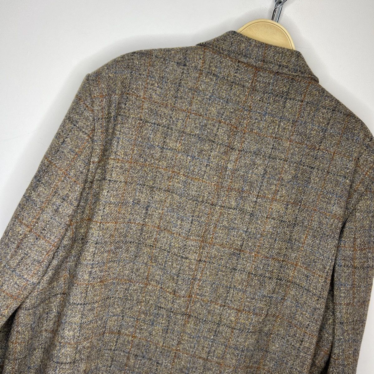 Harris Tweed Vtg Harris Tweed Grey Coat WOOL Jacket Blazer 44 R Size 44R - 10 Thumbnail