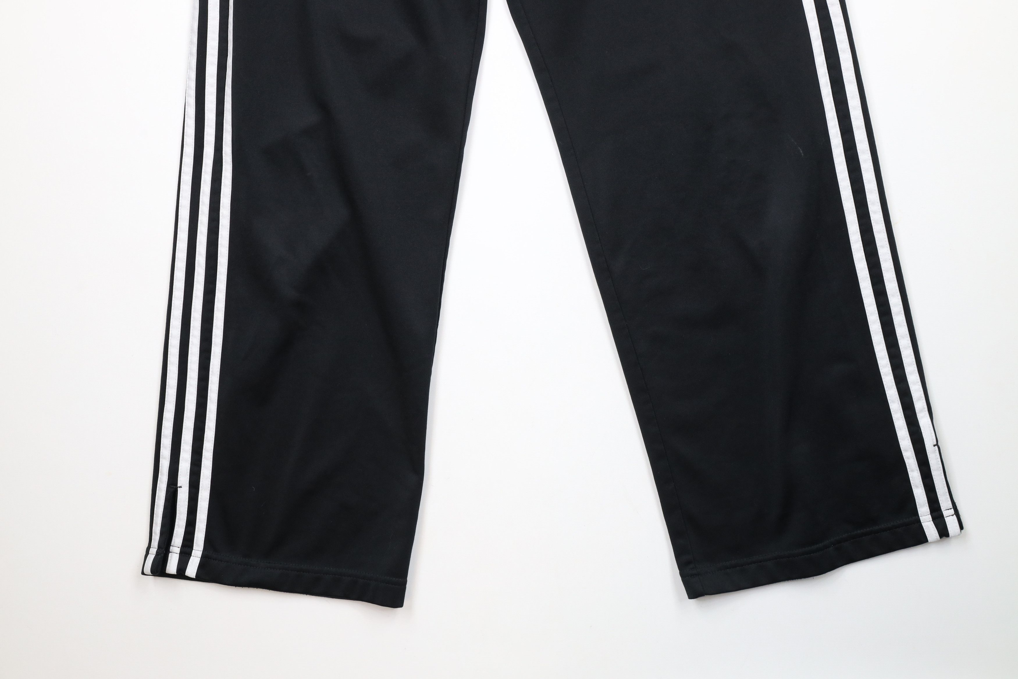 Adidas × Vintage Vintage Y2K Adidas Striped Wide Leg Sweatpants Pants Black Size 32" / US 10 / IT 46 - 4 Thumbnail