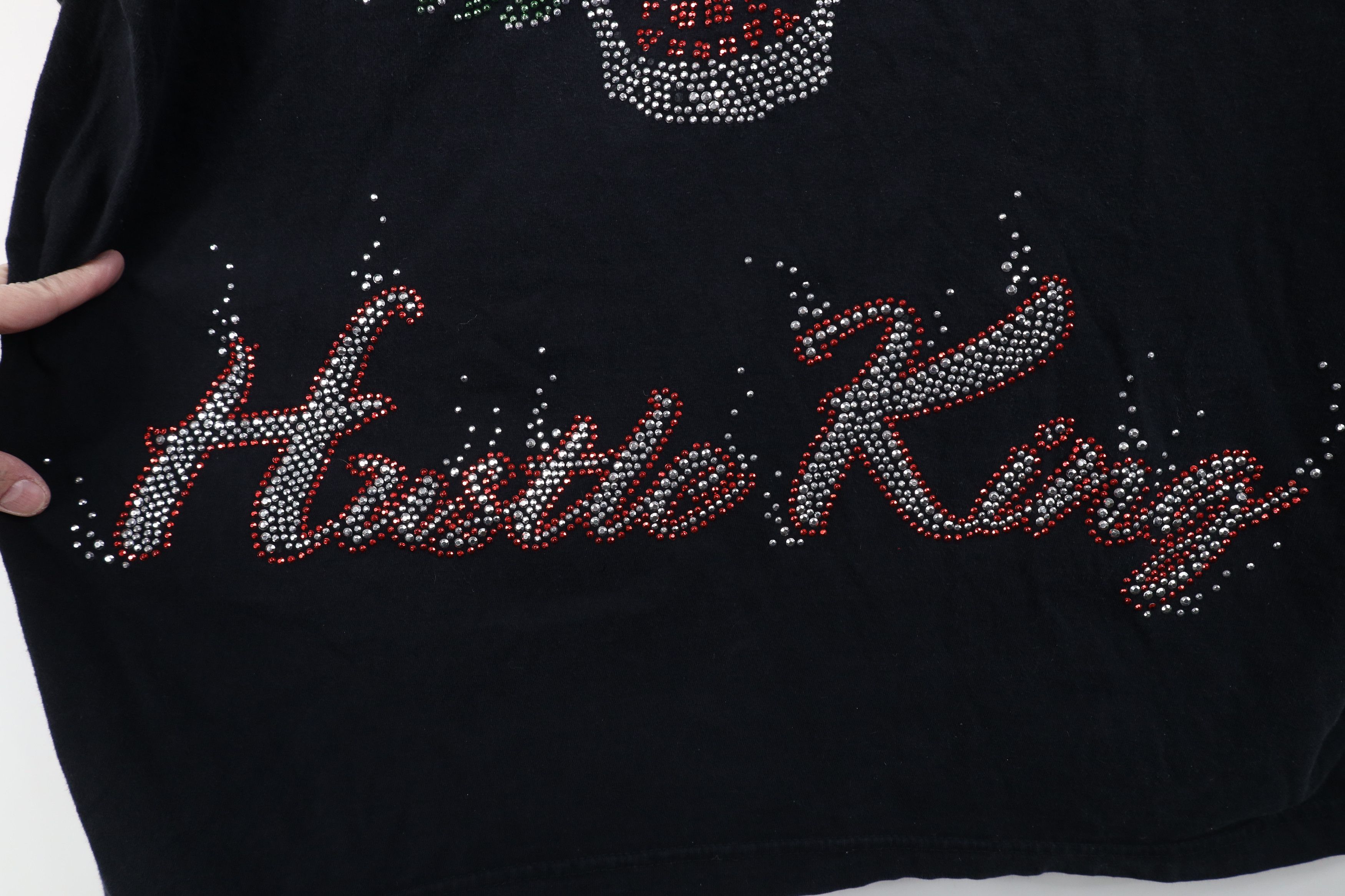 Vintage Vintage Y2K Streetwear Hustle King Skull Crown T-Shirt Black Size US XXL / EU 58 / 5 - 9 Thumbnail