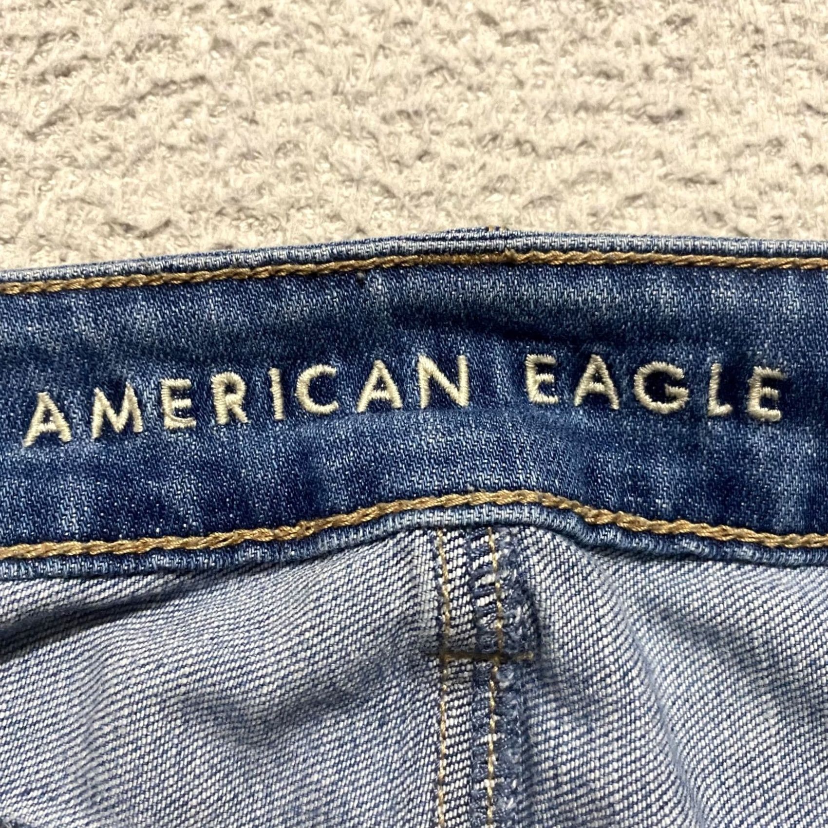 American Eagle Outfitters American Eagle Outfitters Jeans Tomgirl Womens 0 Blue Denim Distressed Stretch Tapered Medium Wash Casual Womens Jeans Size 25" / US 0 / IT 36 - 3 Thumbnail