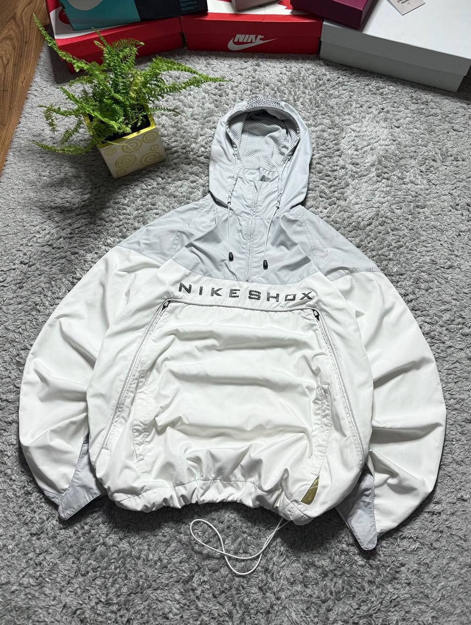 Nike 90s Nike Shox Vintage Oversized Drill Big Logo Retro Jacket Size US XL / EU 56 / 4 - 1 Thumbnail
