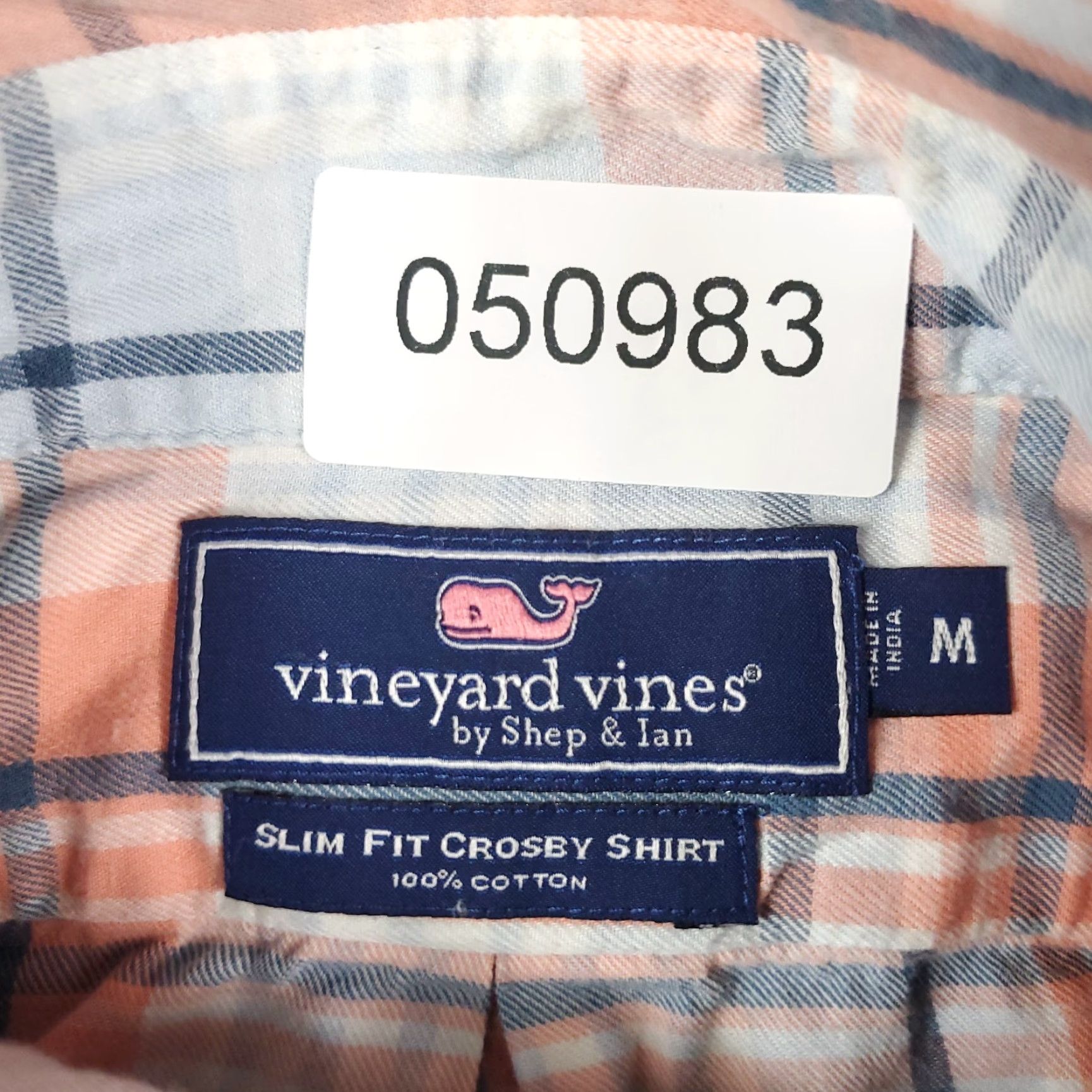 Vineyard Vines Vineyard Vines Shirt Mens Medium Blue Plaid Button-Up Long Sleeve Cotton Classic Preppy Mens Size US M / EU 48-50 / 2 - 6 Thumbnail