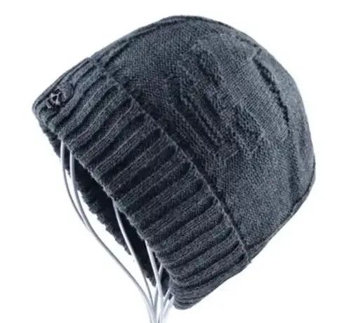 Japanese Brand Gray Color Skull Bennie Hat Size ONE SIZE - 3 Thumbnail