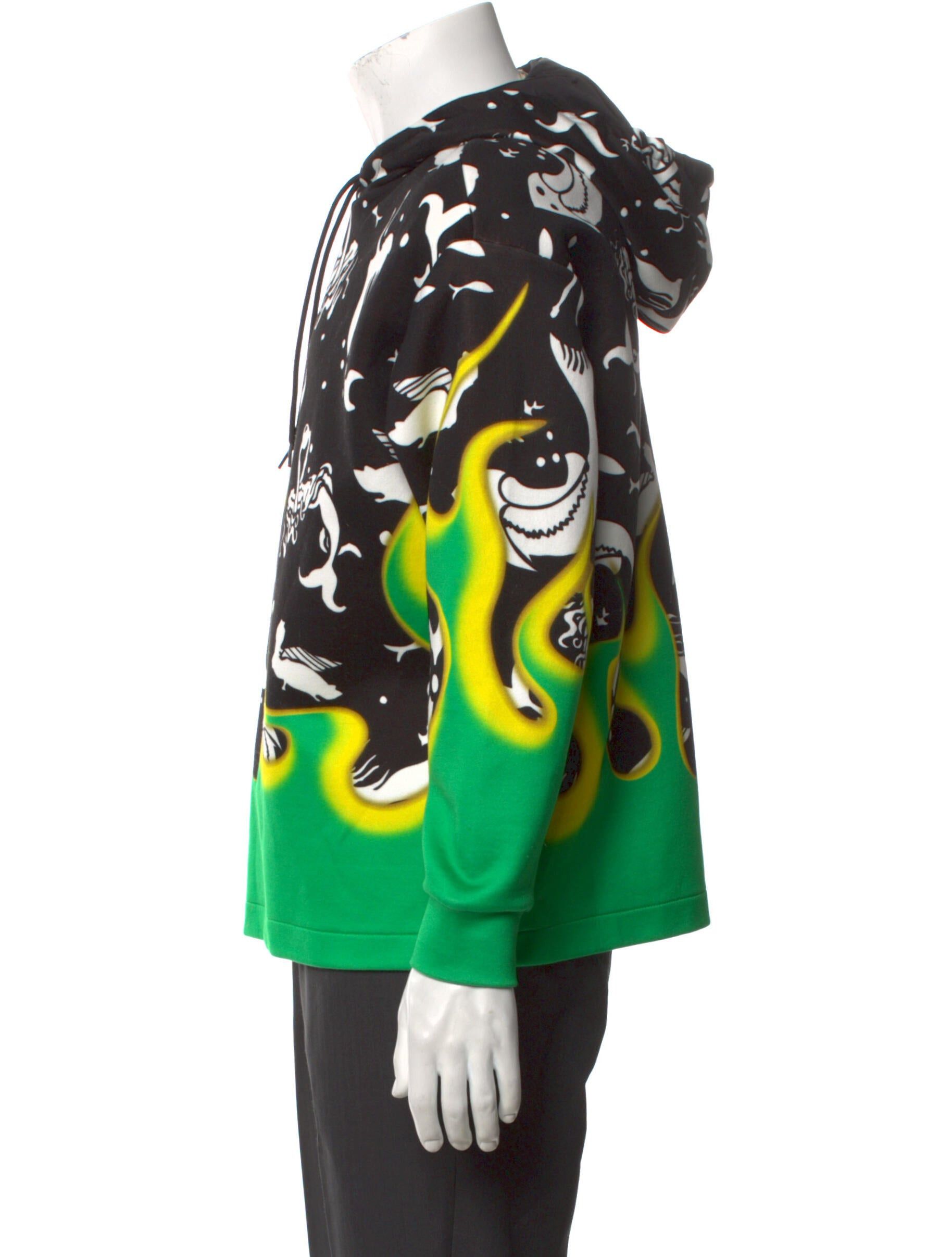 Prada PRADA Special Edition Mermaid Flames Hoodie Size S VERY RARE Size S / US 4 / IT 40 - 8 Thumbnail
