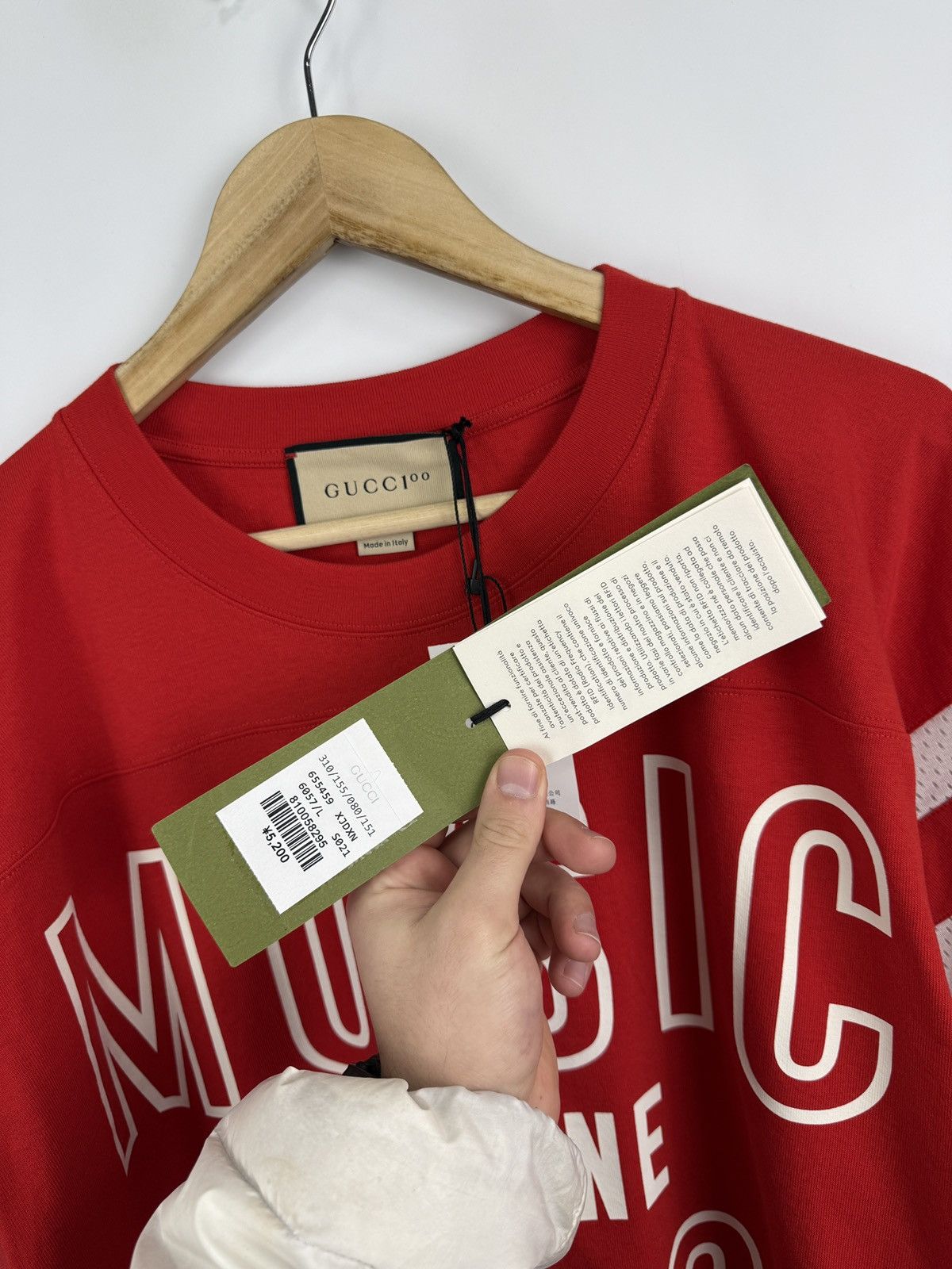 Gucci 🇮🇹 Gucci Gucci Music Is Mine T-Shirt Sony Music Made in Italy Size US L / EU 52-54 / 3 - 8 Thumbnail
