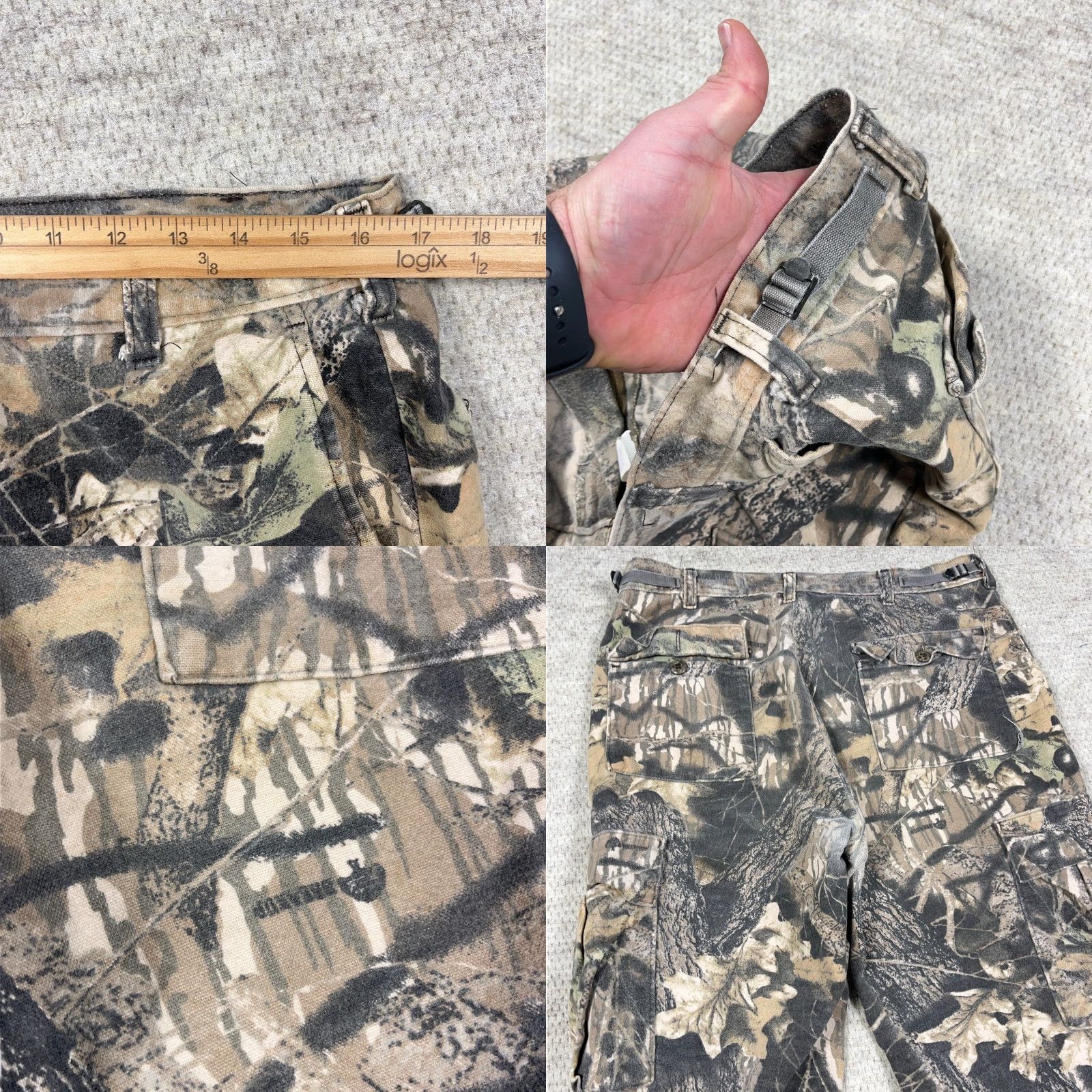 Realtree VINTAGE Realtree Camouflage Cargo Pants Men 34x31 Baggy 90s Chamois USA Cotton Canvas Brown 5-Pocket Design, Cargo, Relaxed, Straight Mens Size US 34 / EU 50 - 9 Thumbnail