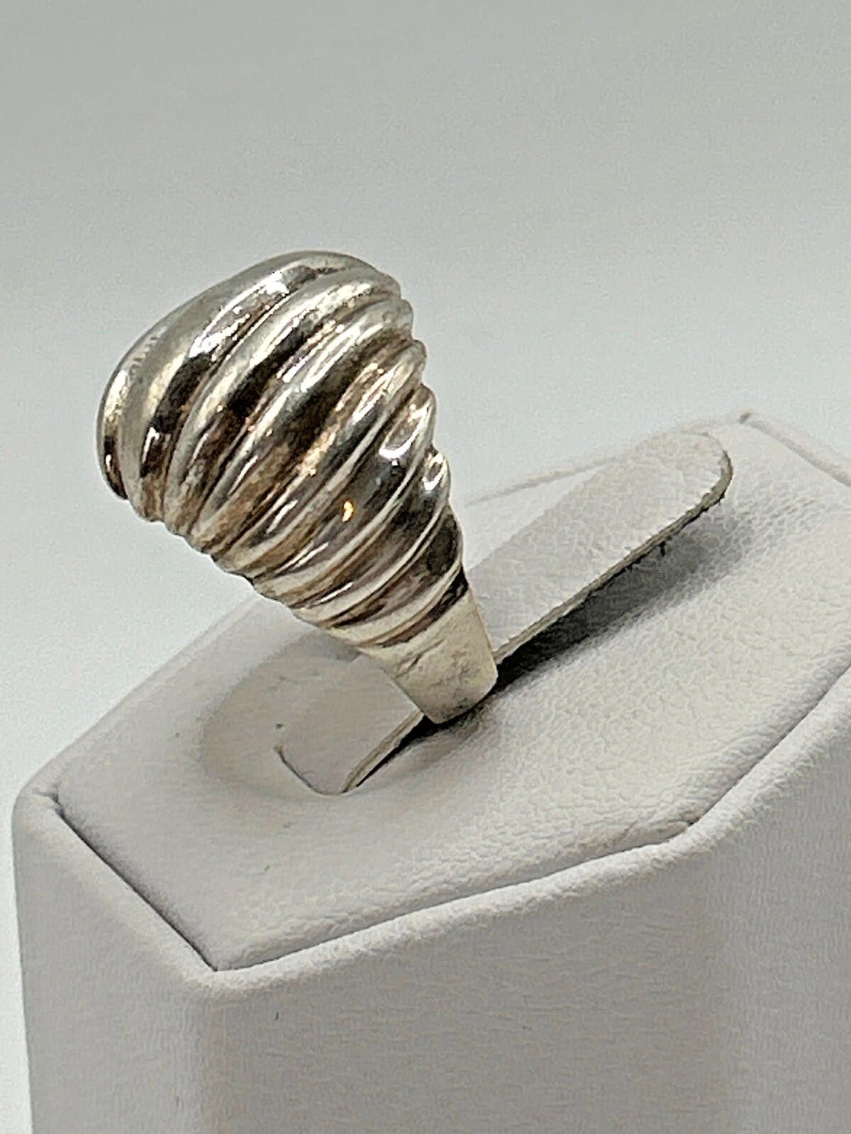 Sterling Silver 925 Vintage Sterling Silver Ring Size 6.75 Brutalist Modern Size ONE SIZE - 3 Thumbnail