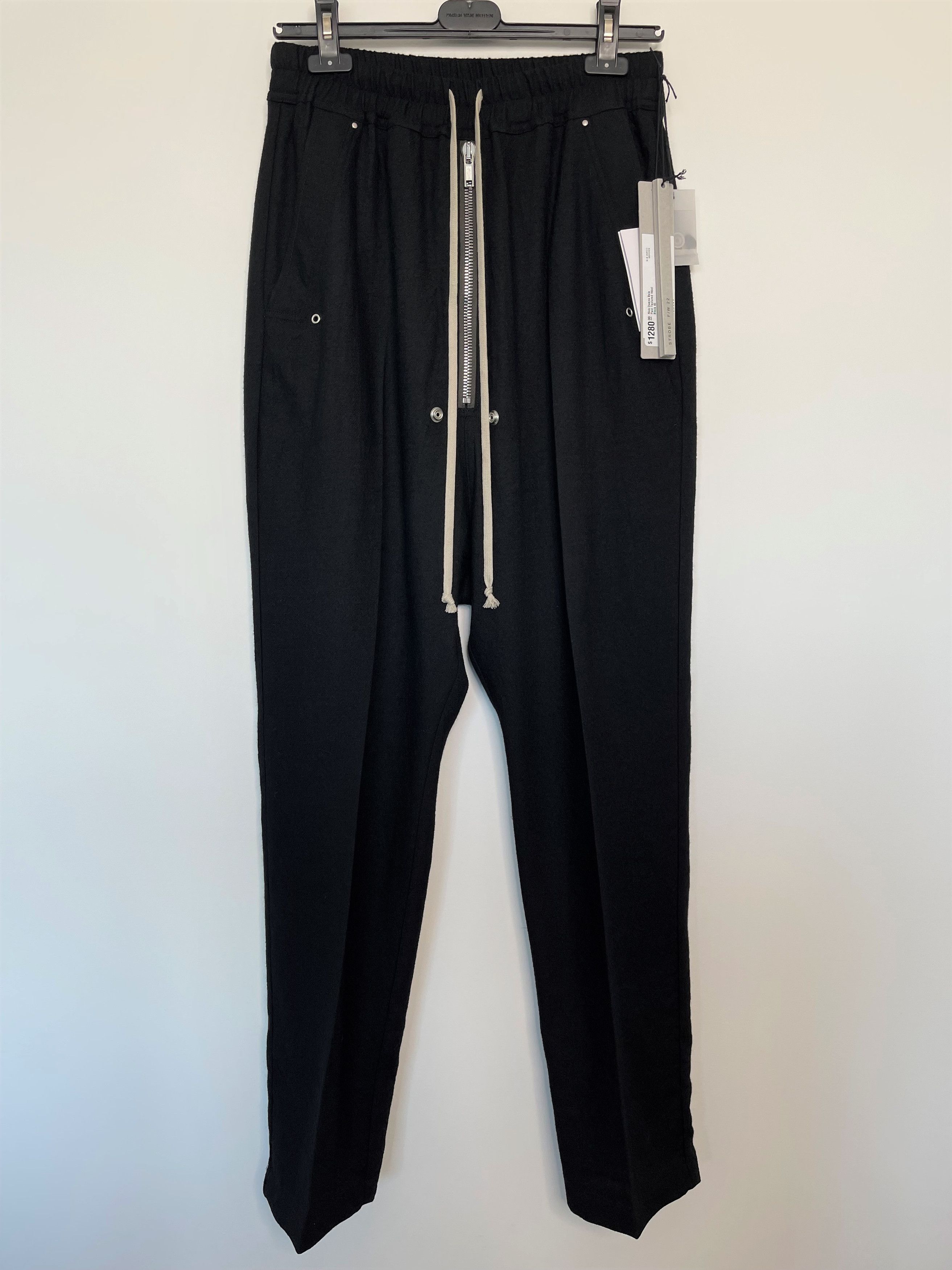 Rick Owens EU46 Bela Drawstring Textured Wool Rare Material Strobe FW22 ...