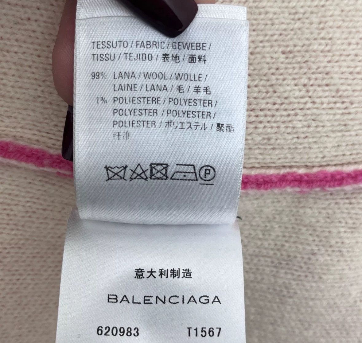 Balenciaga Balenciaga pink bullet screen wool sweater 2412-Nextarrow Size US XS / EU 42 / 0 - 7 Thumbnail