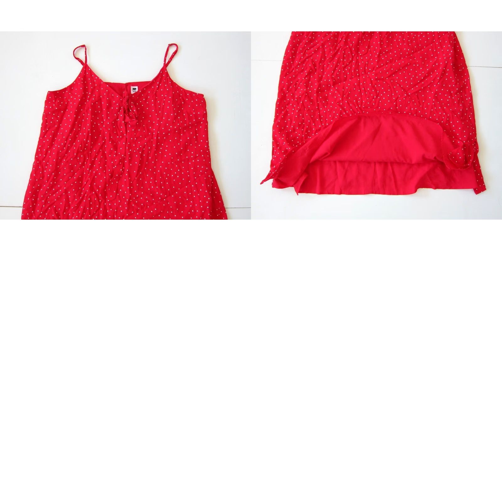 Gap Gap 100% Rayon Red White Polka Dot Spaghetti Strap Tunic Tank Sun Slip Dress XL Size XL / US 12-14 / IT 48-50 - 8 Thumbnail