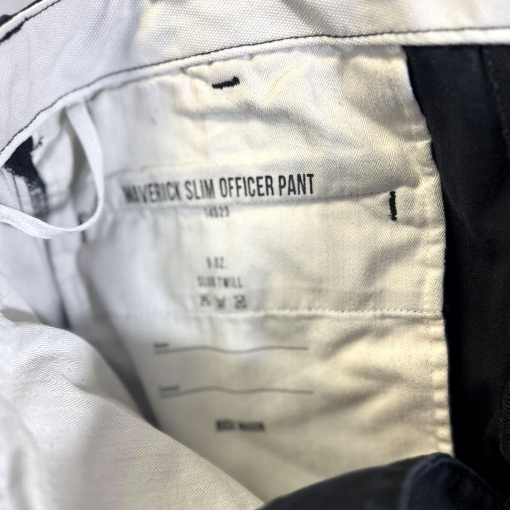 Buck Mason Buck Mason Pants Mens 31 Black Maverick Slim Officer Chino Button Fly Twill Size US 31 - 6 Thumbnail