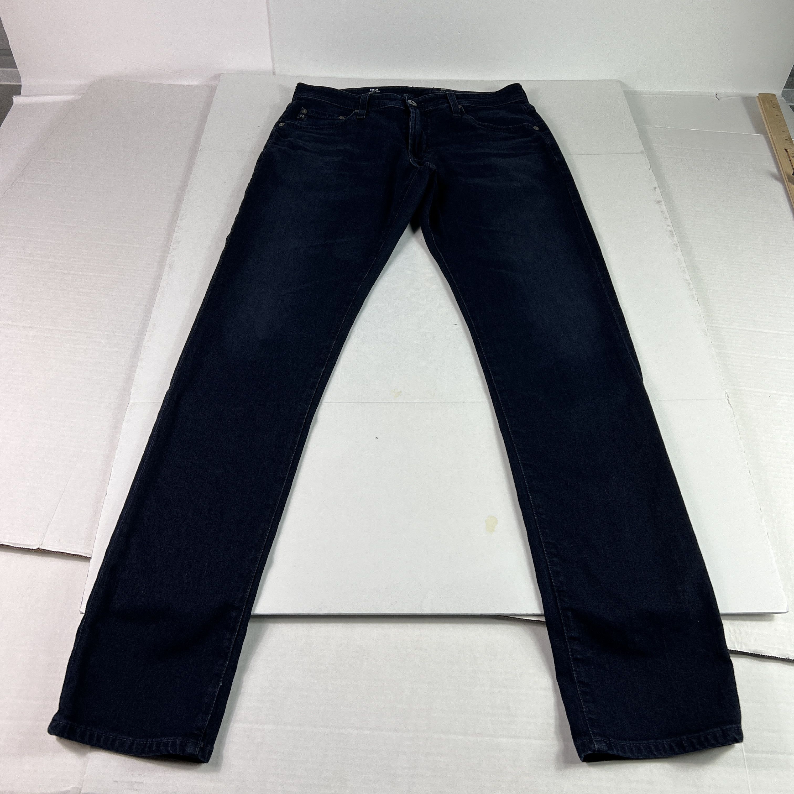 AG Adriano Goldschmied AG Adriano Goldschmied Jeans Tellis Slim Dark Blue Denim Size US 31 - 1 Thumbnail