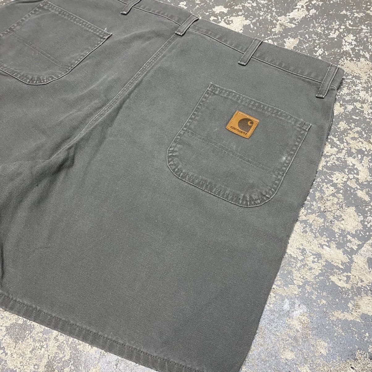 Carhartt × Vintage Vintage Carhartt B30SAG Carpenter Jort Shorts B30 Sage Green Size US 44 / EU 60 - 9 Thumbnail