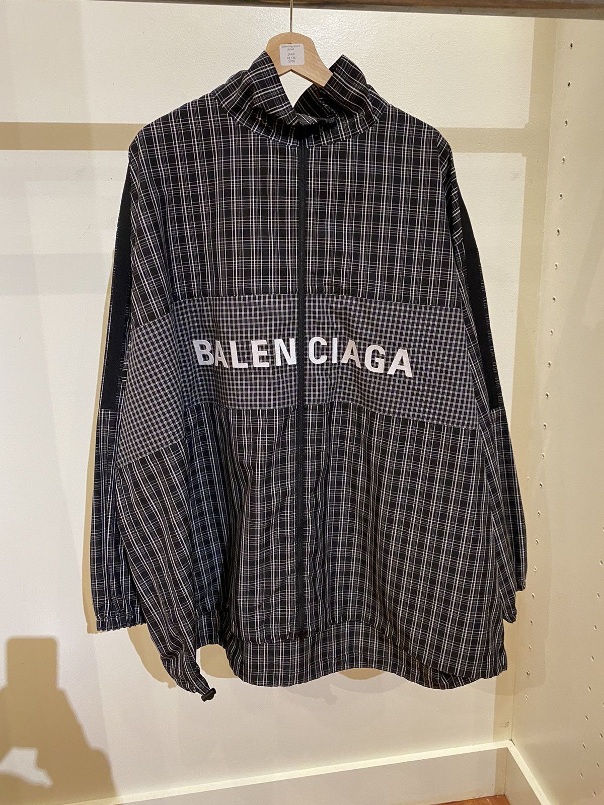 image of Balenciaga Plaid Jacket, Men's (Size XL)