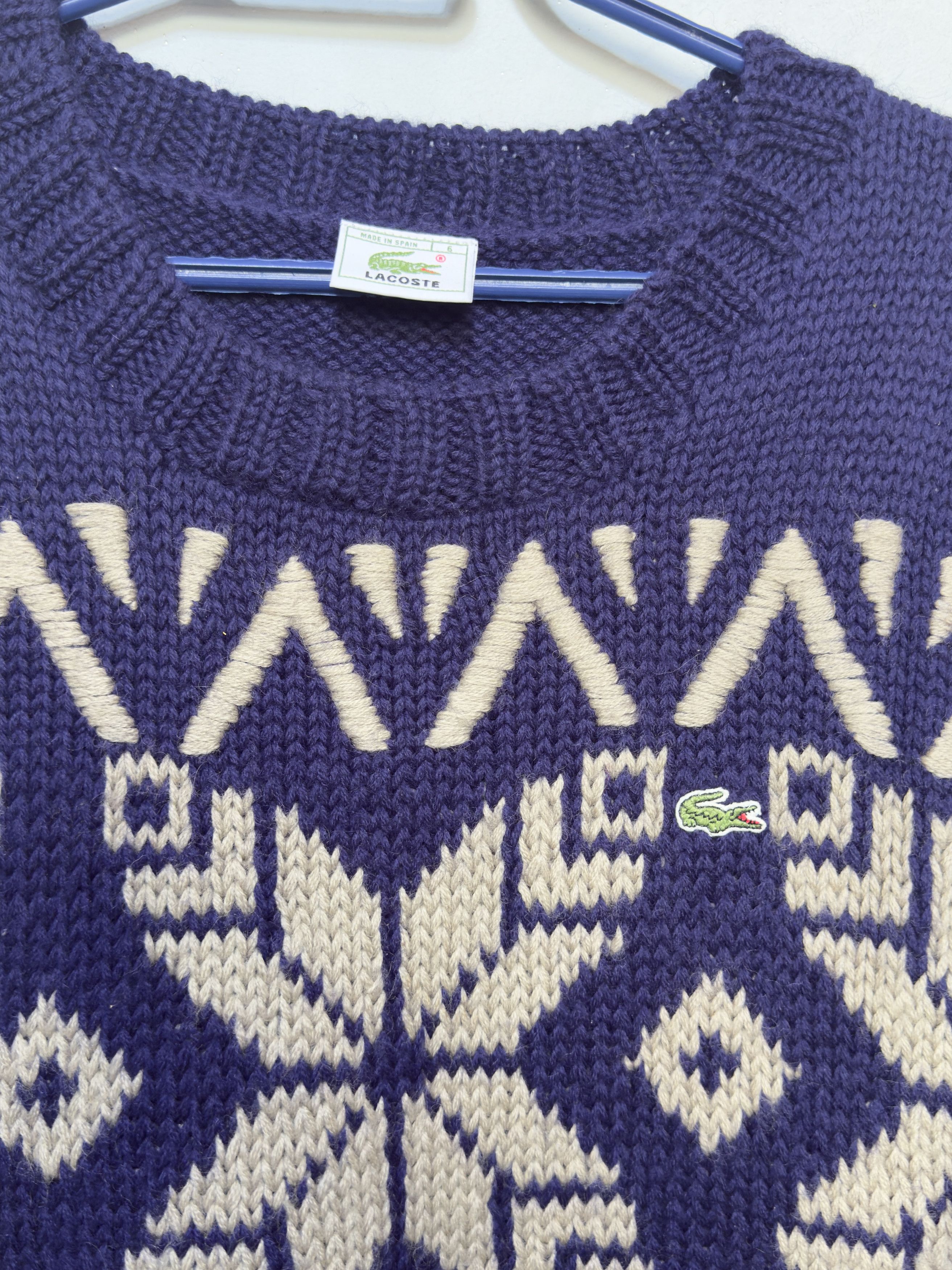 Lacoste 🔥 Vintage Lacoste knitted wool sweater heavy L/ xl Size US L / EU 52-54 / 3 - 2 Thumbnail