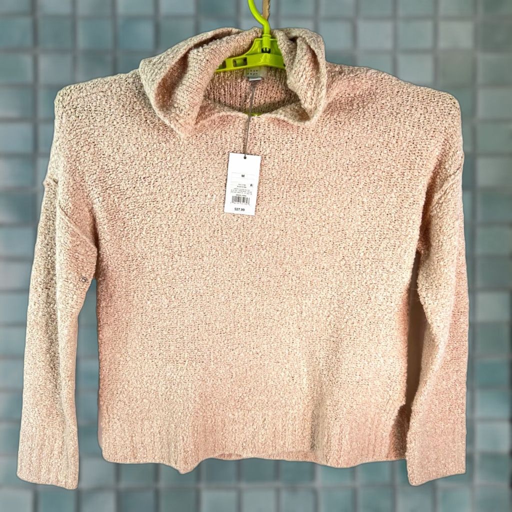 Vintage A New Day Womens Sweater SZ M NWT Beige Cowl Turtleneck Long Sleeve Casual Wool Size M / US 6-8 / IT 42-44 - 1 Thumbnail