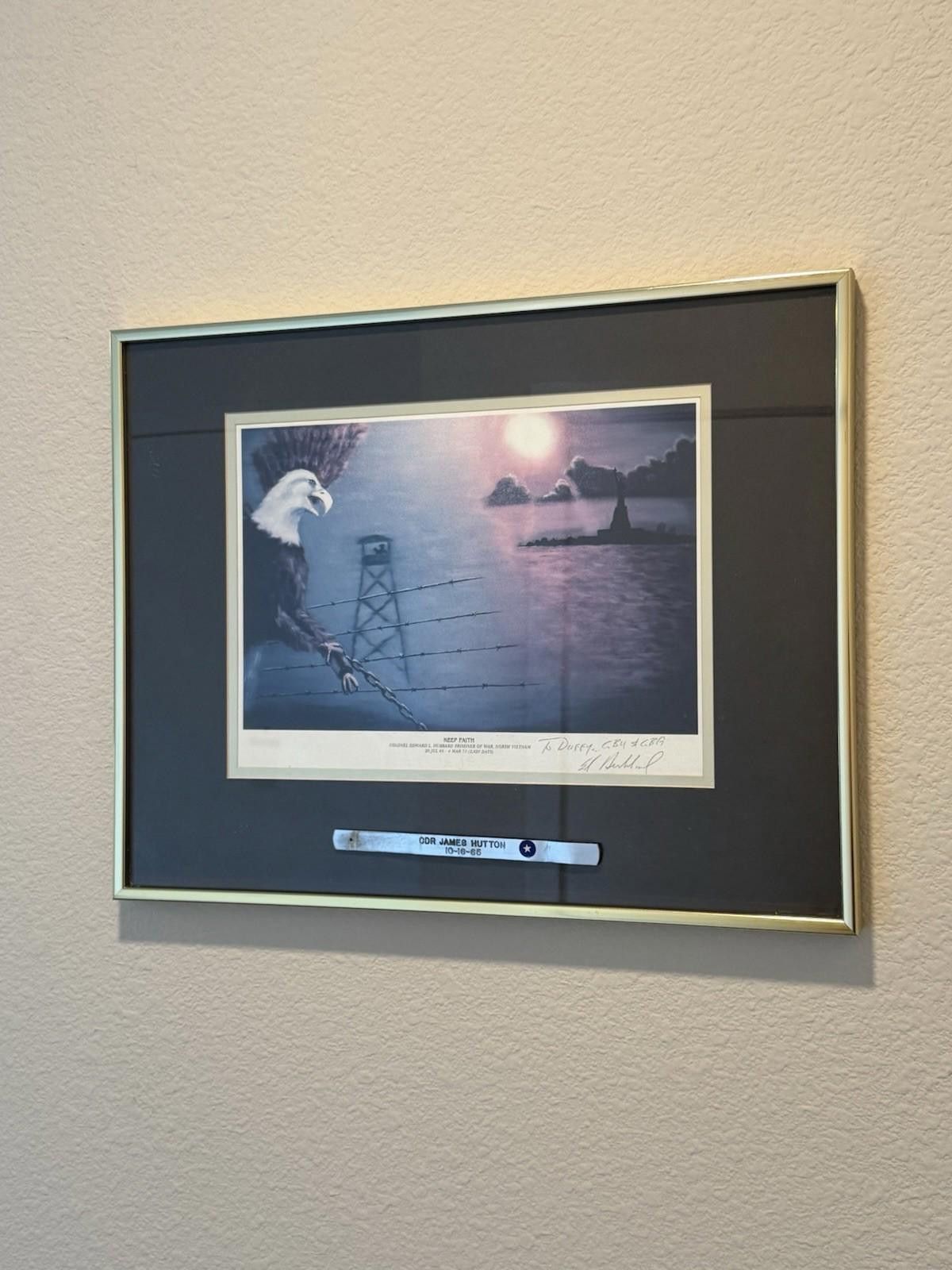 Designer Edward L. Hubbard Keep Faith Signed Duffy Hutton Vietnam POW Size ONE SIZE - 4 Thumbnail