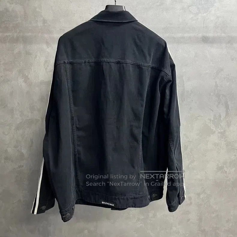 Balenciaga Balenciaga x Adidas Black Denim Jacket. Size US XS / EU 42 / 0 - 2 Thumbnail