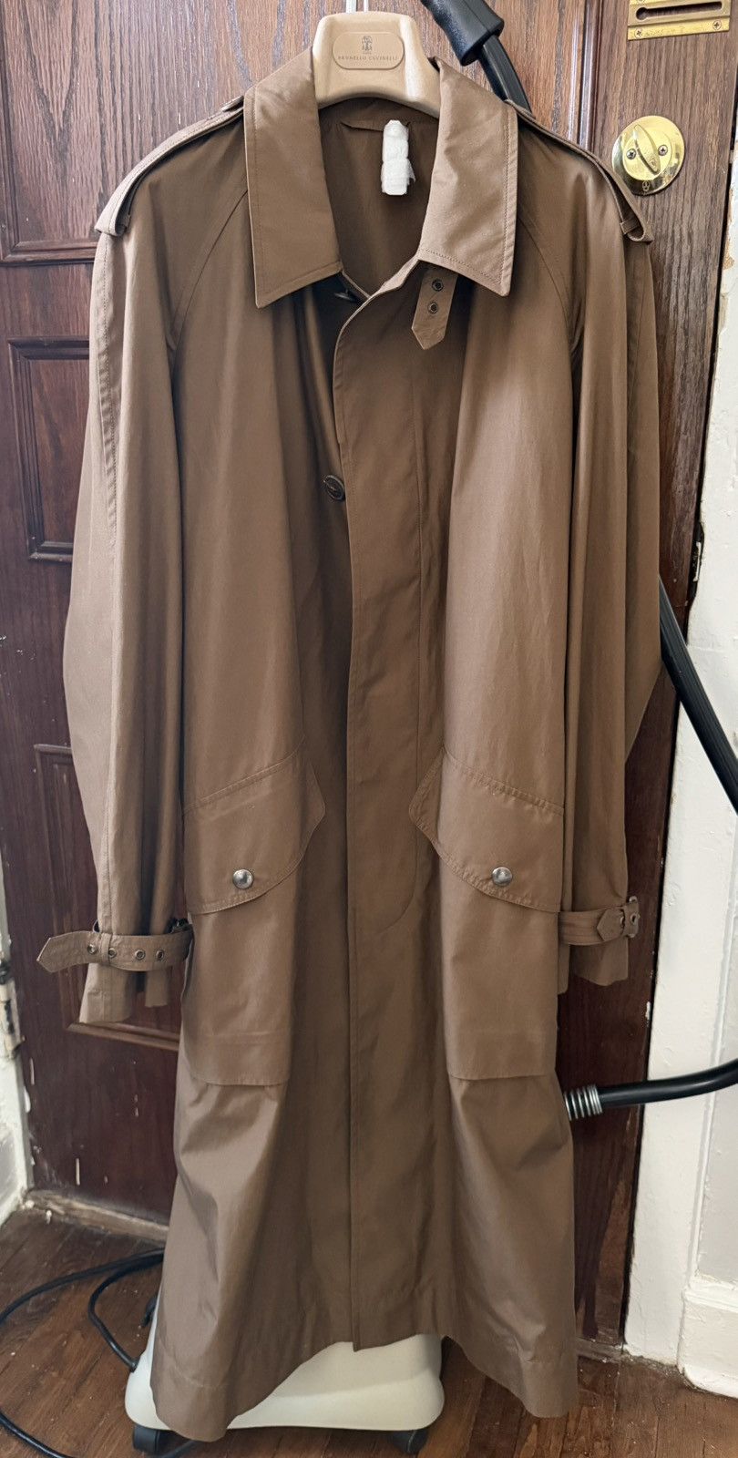 Alfred Dunhill 5K runway sample cotton/silk tobacco-brown trench, IT50, IT Size US M / EU 48-50 / 2 - 1 Thumbnail