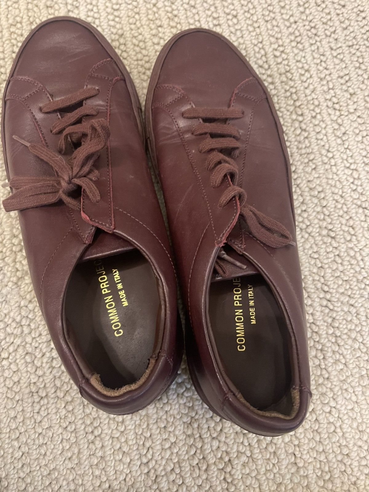 Common Projects Burgandy Common Projects Achilles Low Size US 8 / EU 41 - 4 Thumbnail