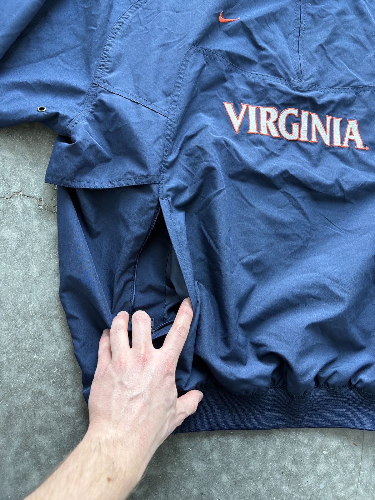 Nike Vintage Y2K Nike UVA Virginia Quarter Zip Windbreaker Size US L / EU 52-54 / 3 - 5 Thumbnail