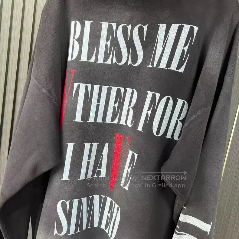 Saint Michael Saint Michael Collaboration distressed washed printed hoo Size US L / EU 52-54 / 3 - 6 Thumbnail