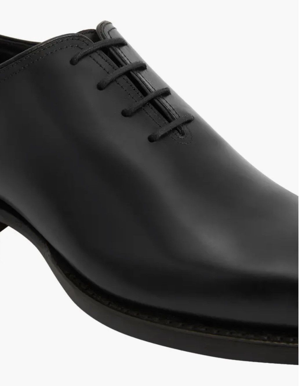 John Varvatos Regent Black Leather Oxford Size 11.5 Size US 11.5 / EU 44-45 - 4 Thumbnail