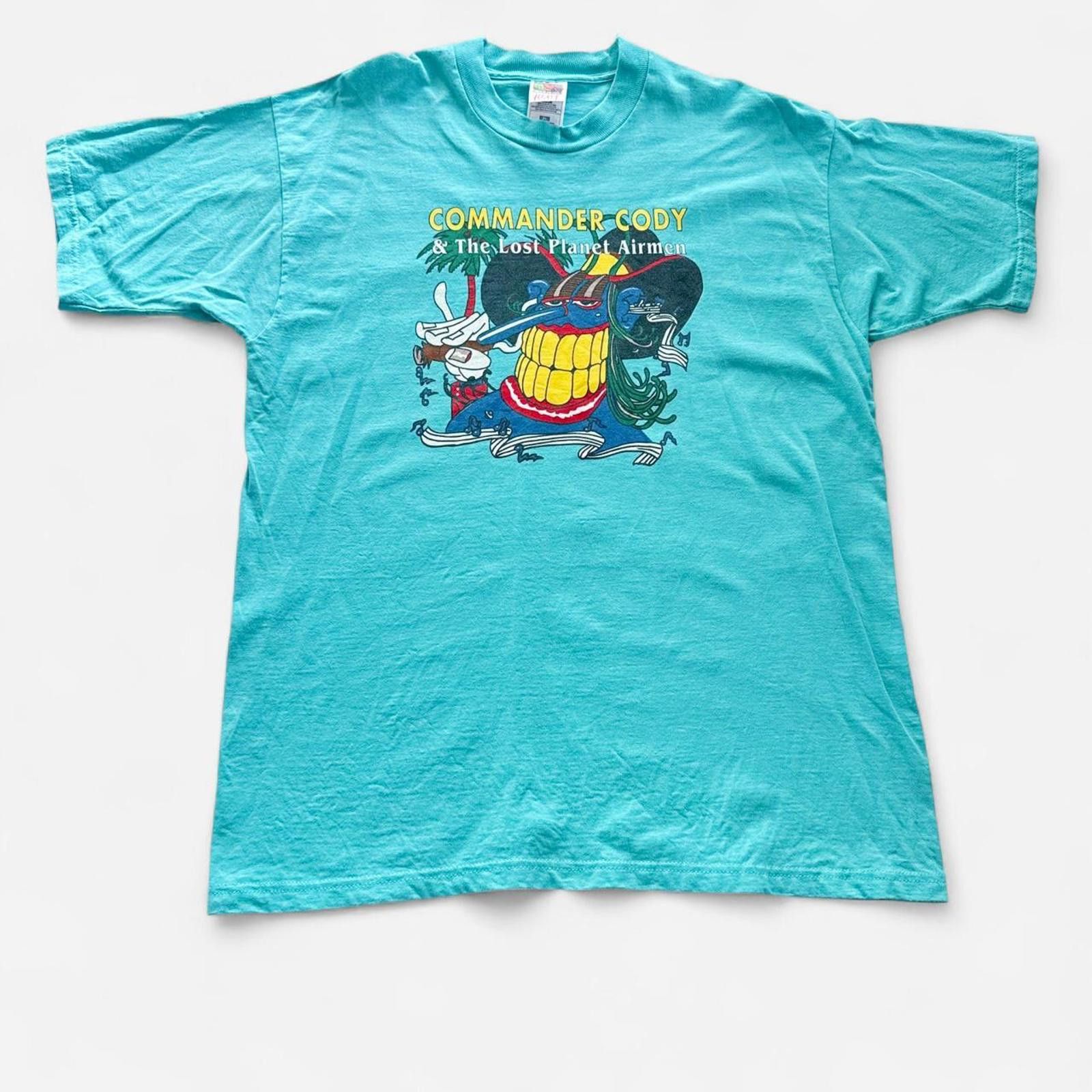 Fruit Of The Loom Vintage Commander Cody & His Lost Planet T-Shirt Men's XL Size US XL / EU 56 / 4 - 1 Thumbnail